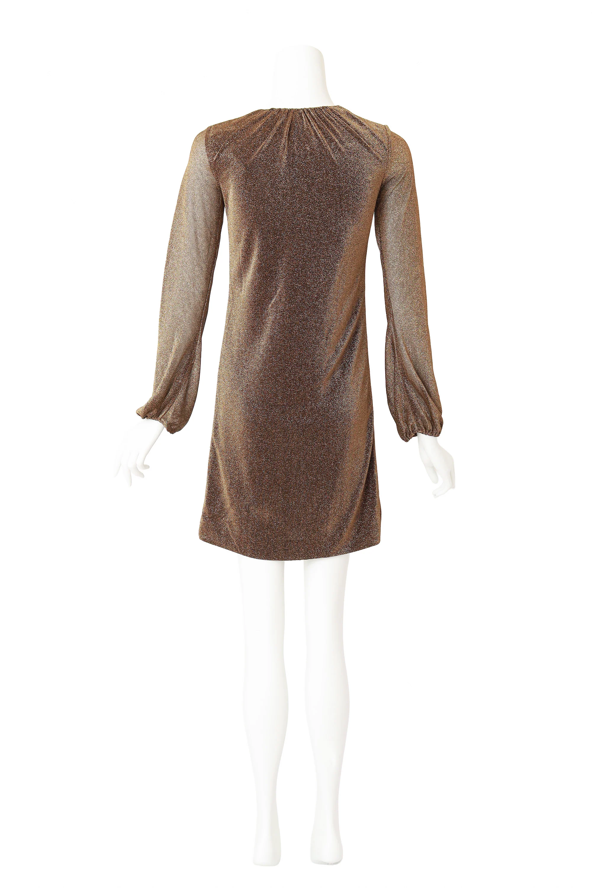 2000 F/W Metallic Gathered Mini Dress - Image 5
