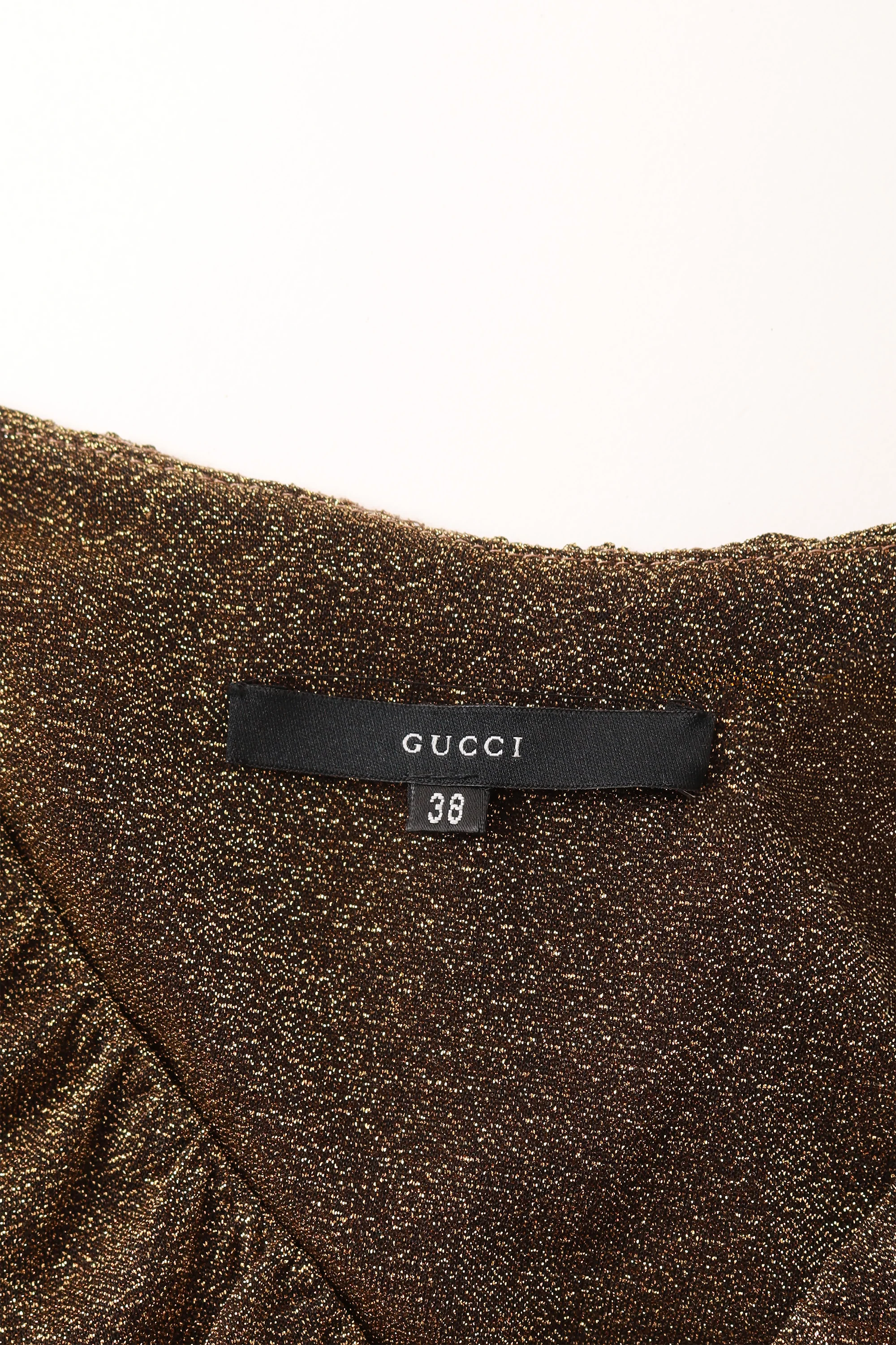 2000 F/W Metallic Gathered Mini Dress - Image 6