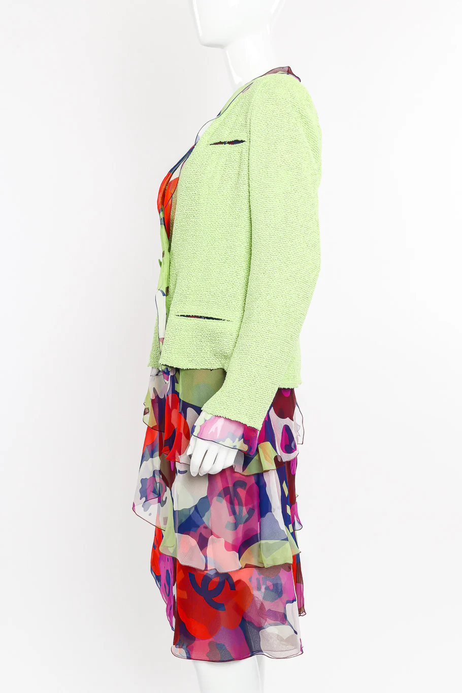 2000 S/S Boucle Jacket, Tank and Skirt Set - Image 2