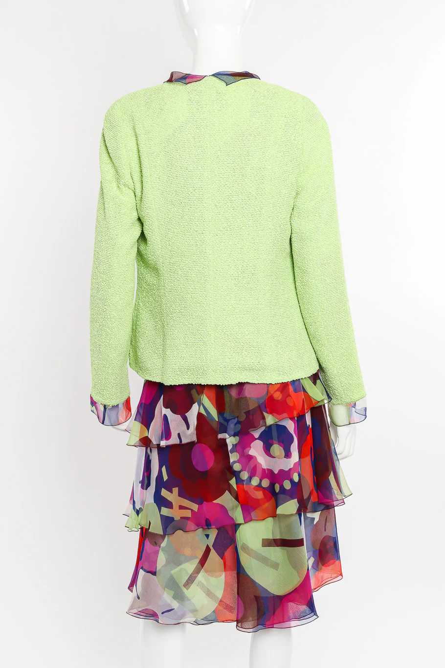 2000 S/S Boucle Jacket, Tank and Skirt Set - Image 3