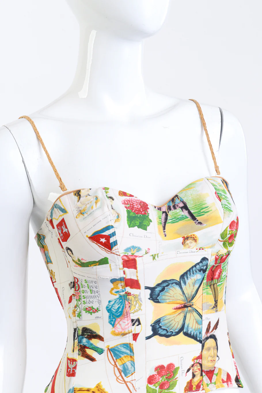 2002 S/S Stamp Print Bustier - Image 4