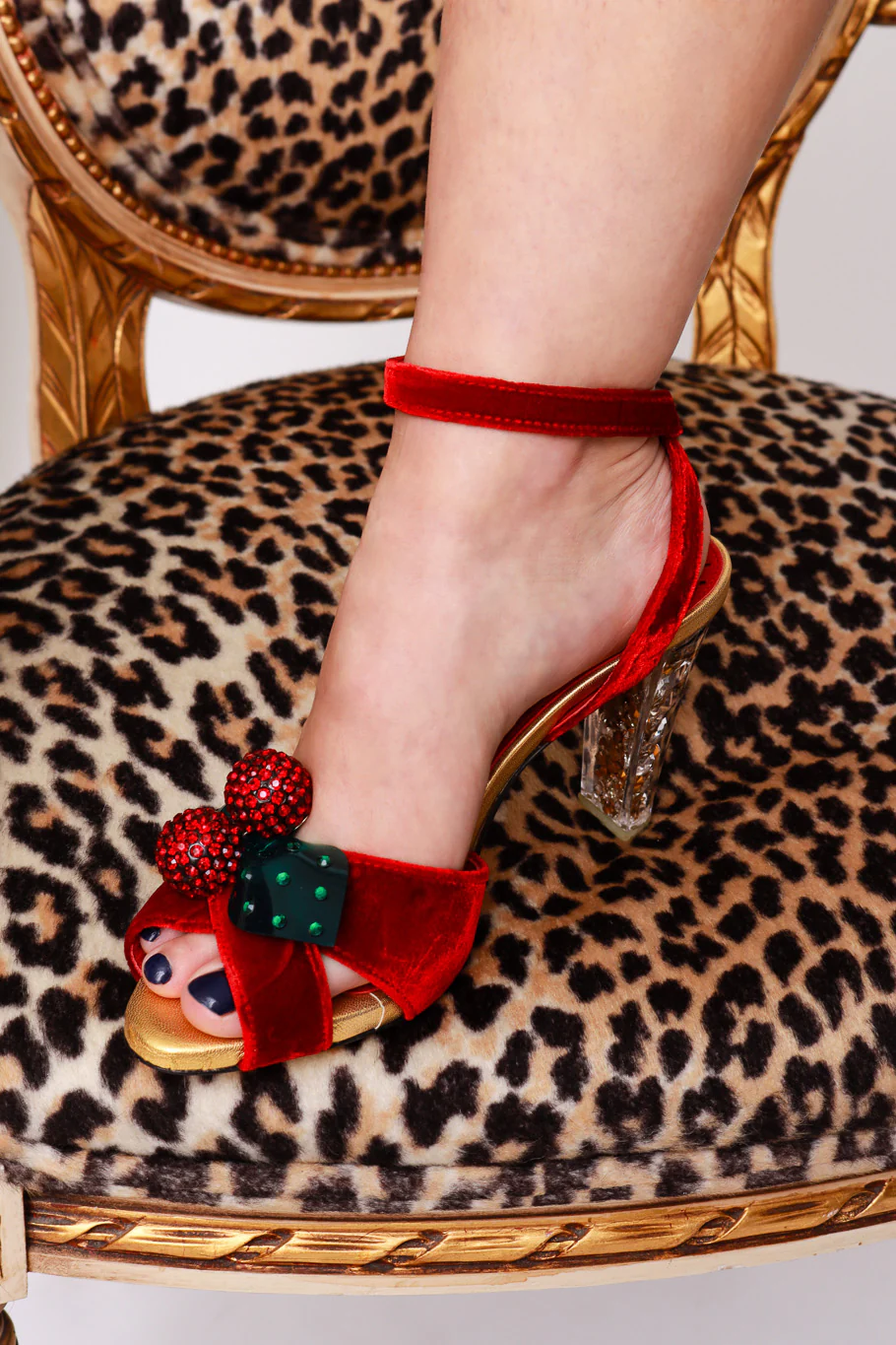 2003 F/W Cherry Velvet Sandals - Image 2