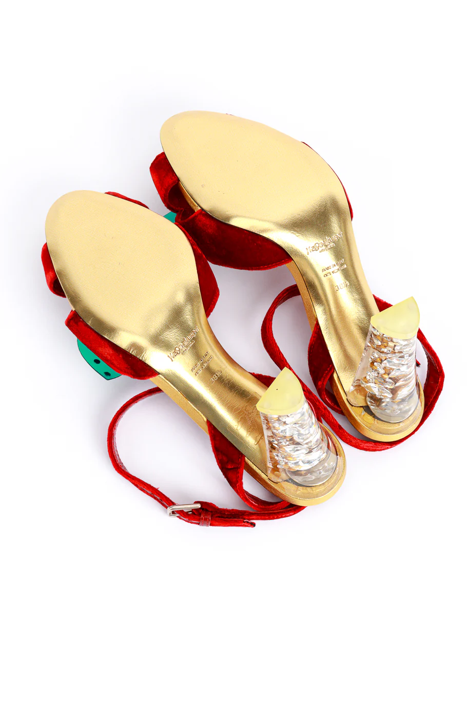 2003 F/W Cherry Velvet Sandals - Image 6