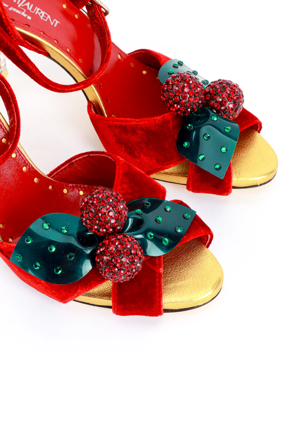 2003 F/W Cherry Velvet Sandals - Image 7