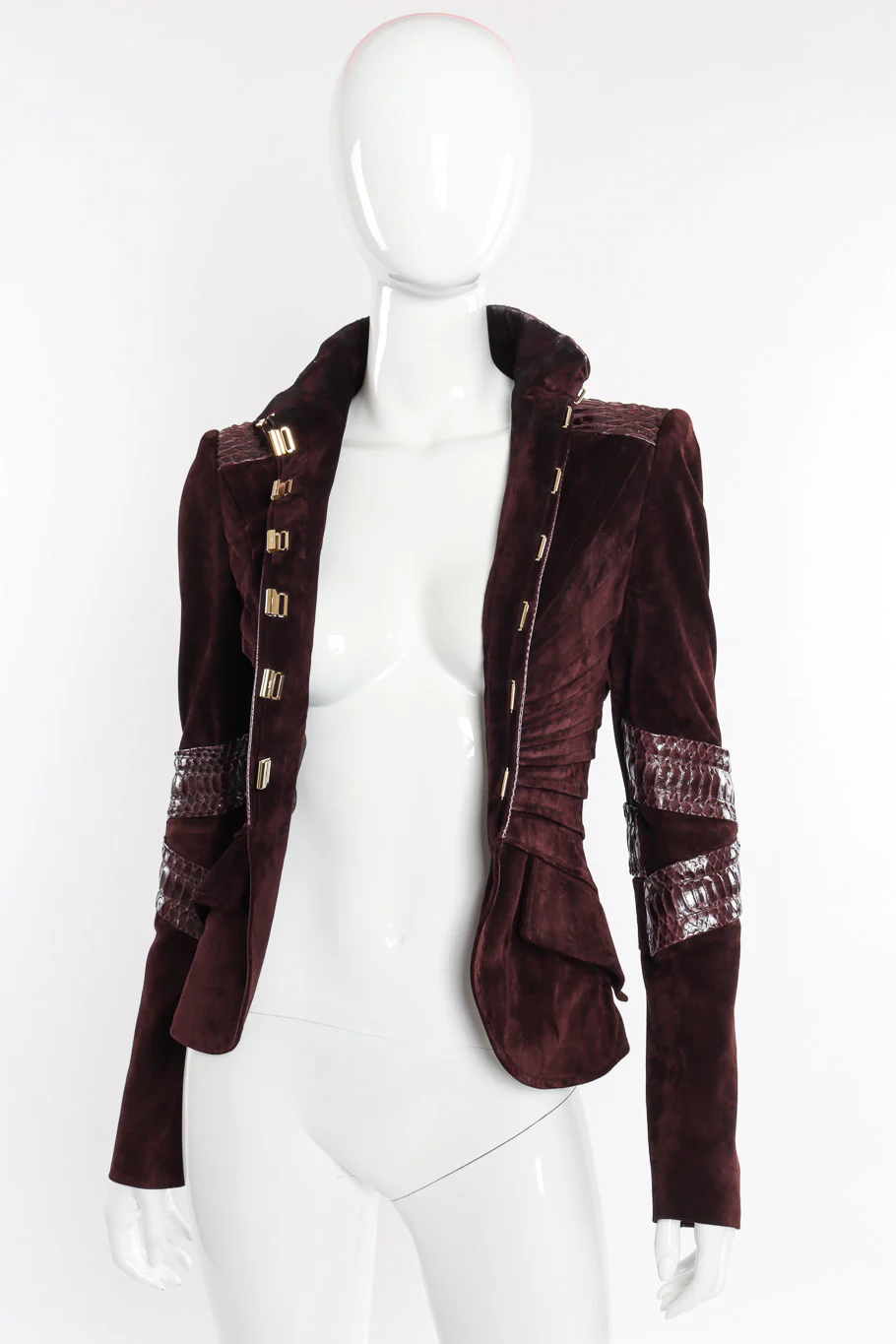 2004 F/W Suede Python Darted Jacket - Image 2