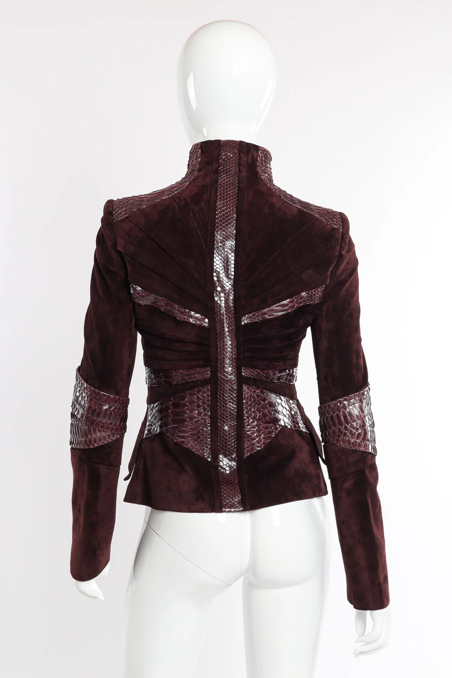 2004 F/W Suede Python Darted Jacket - Image 5