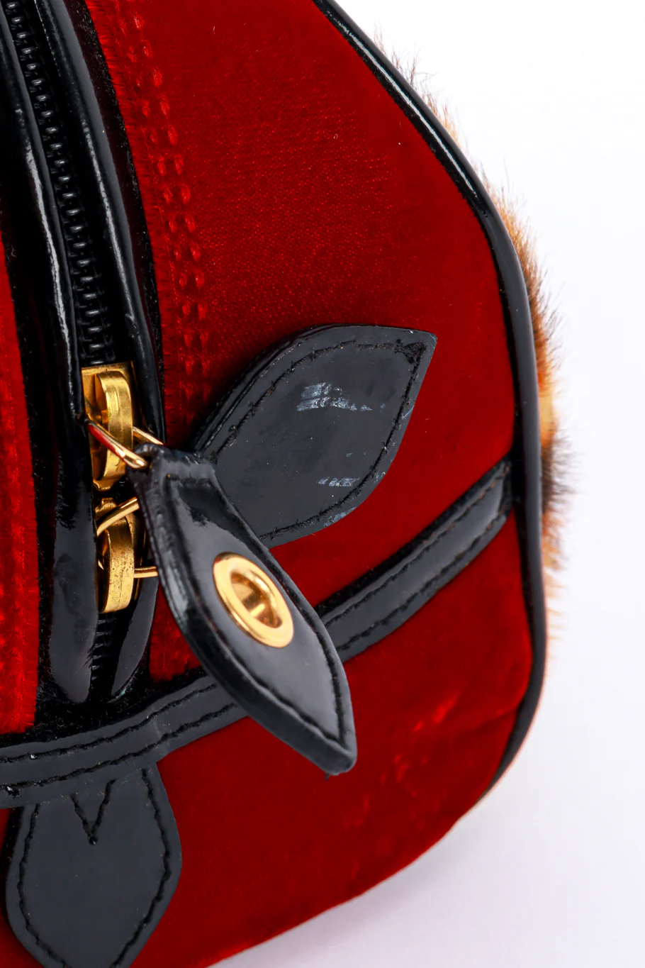 2004 F/W Velvet & Leopard Print Bowler Bag - Image 11