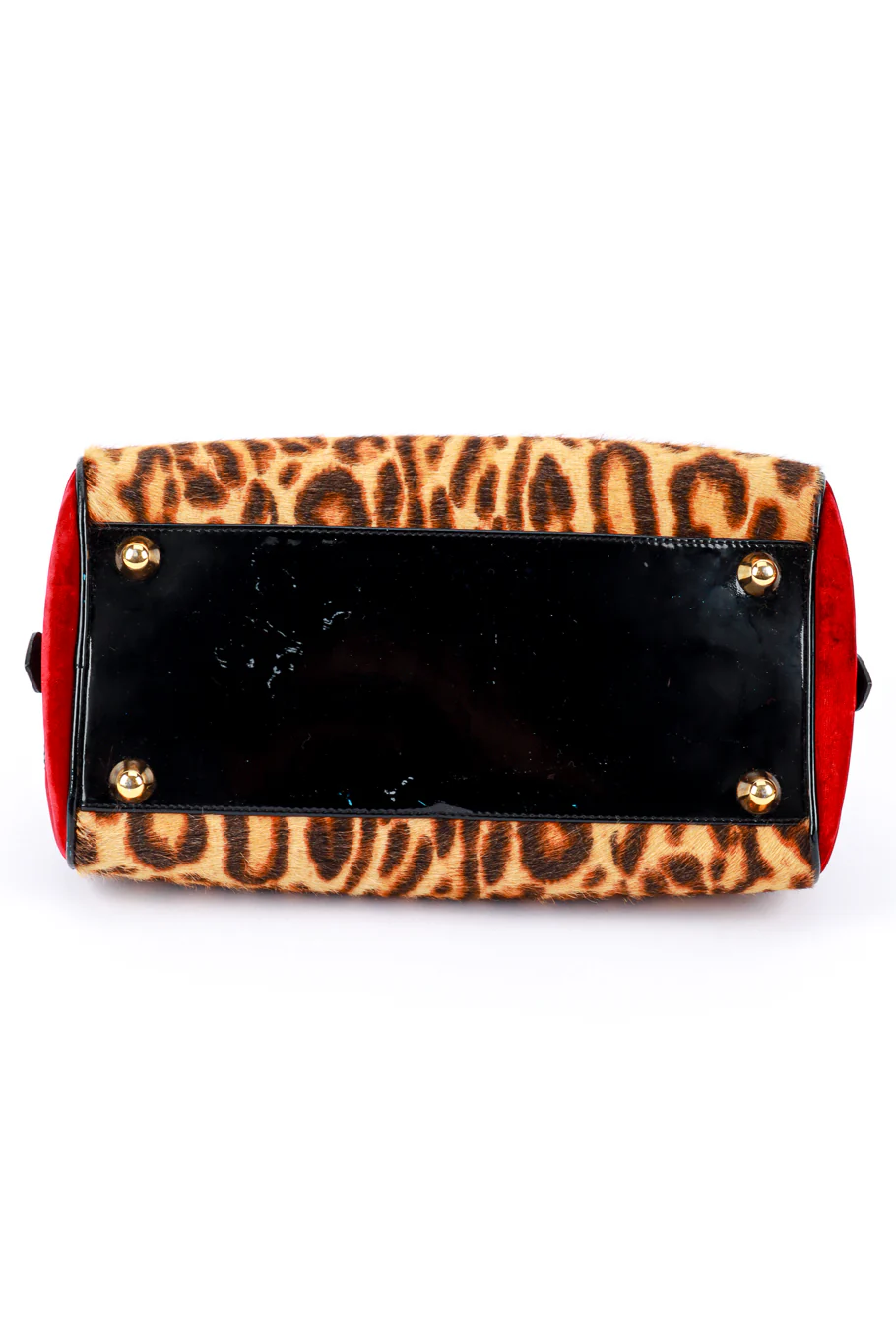 2004 F/W Velvet & Leopard Print Bowler Bag - Image 6