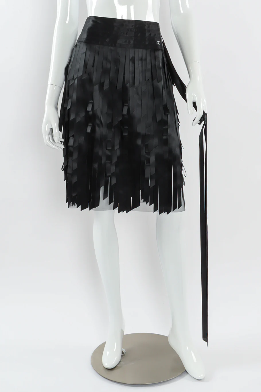 2005A Ribbon Car Wash Silk Skirt