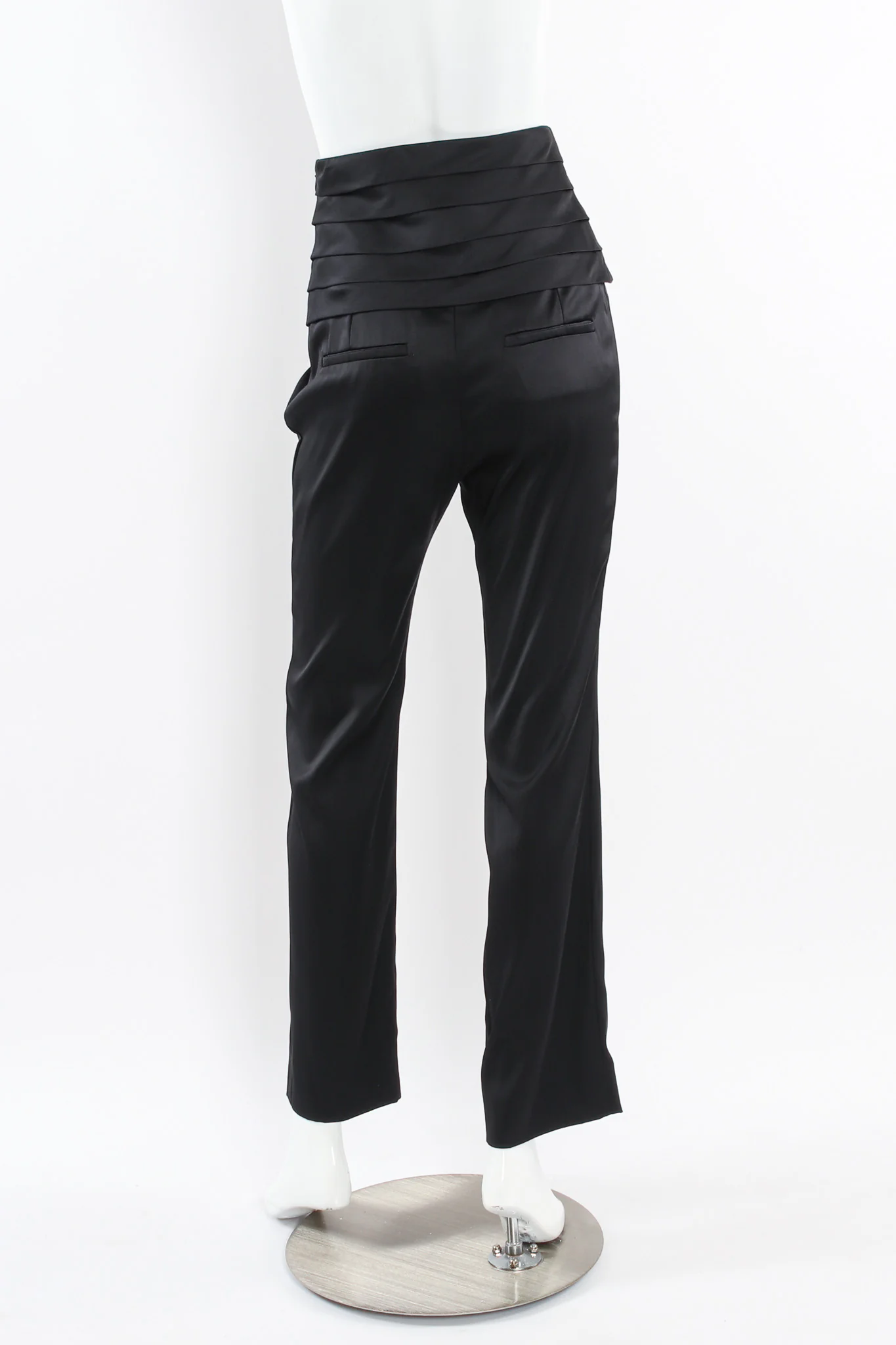 2006A Cummerbund Pleat Silk Pant - Image 3