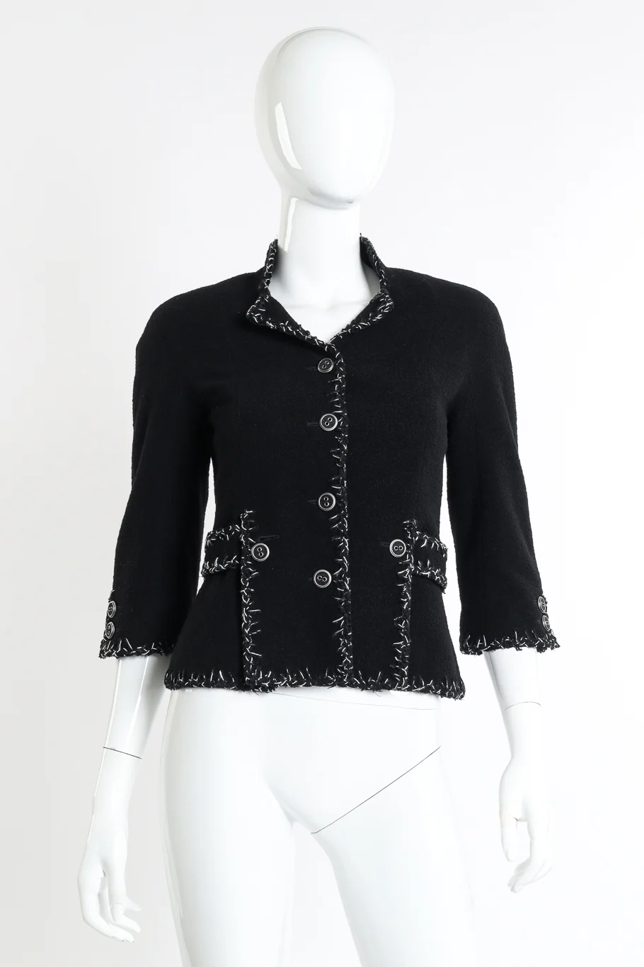 2008S Woven Stitch Trim Jacket