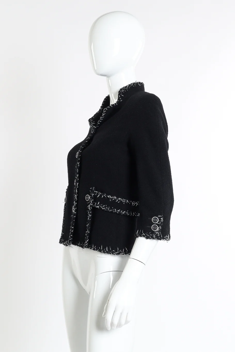 2008S Woven Stitch Trim Jacket - Image 2