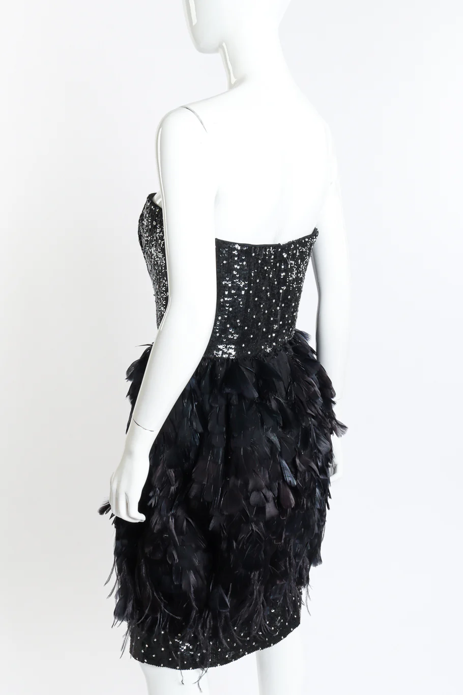 2009 F/W Little Black Feather Dress - Image 4