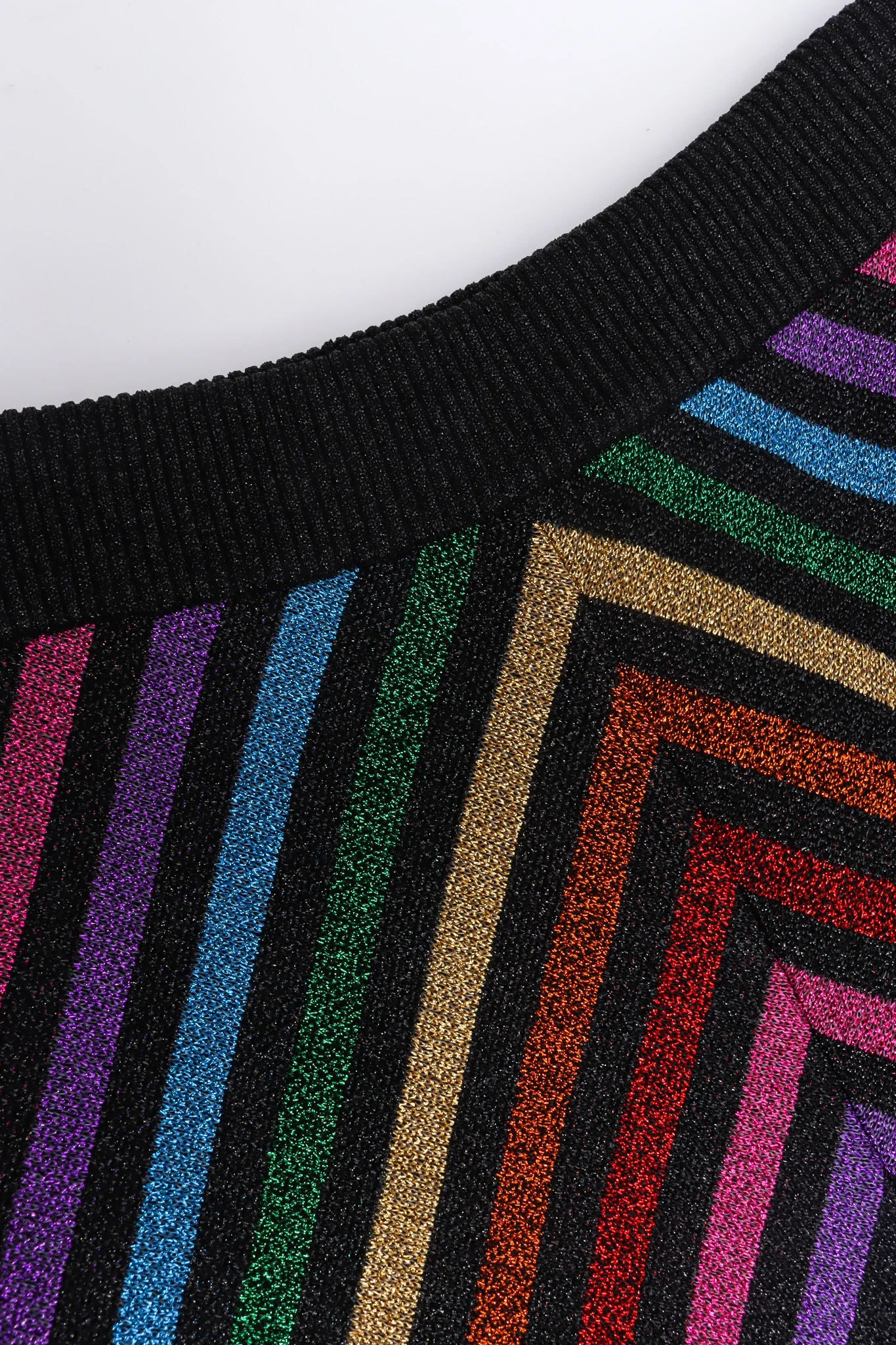 2017 A/W Rainbow Chevron Metallic Skirt - Image 4