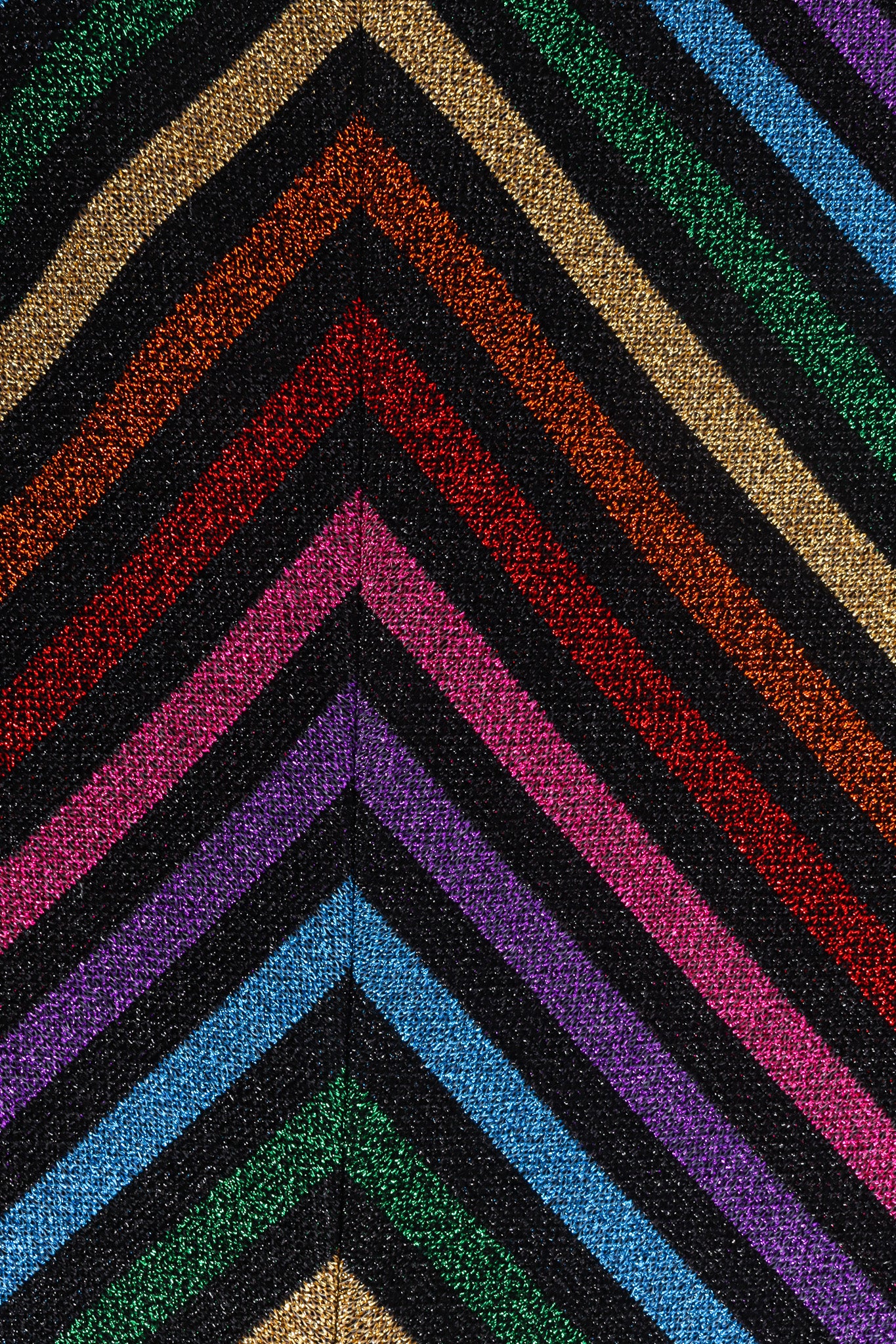 2017 A/W Rainbow Chevron Metallic Skirt - Image 5