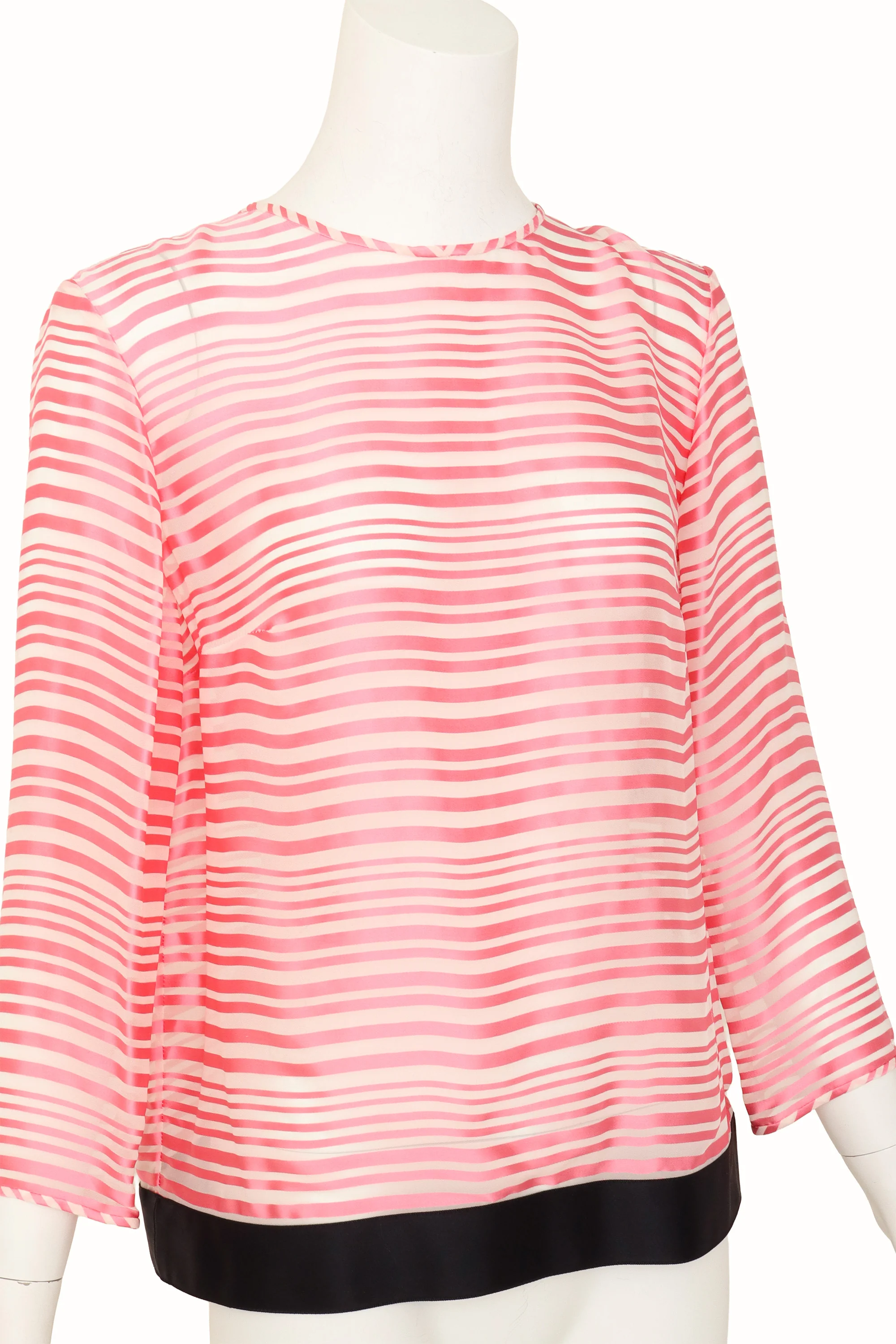 2020 S/S Silk Ribbon Stripe Blouse - Image 3