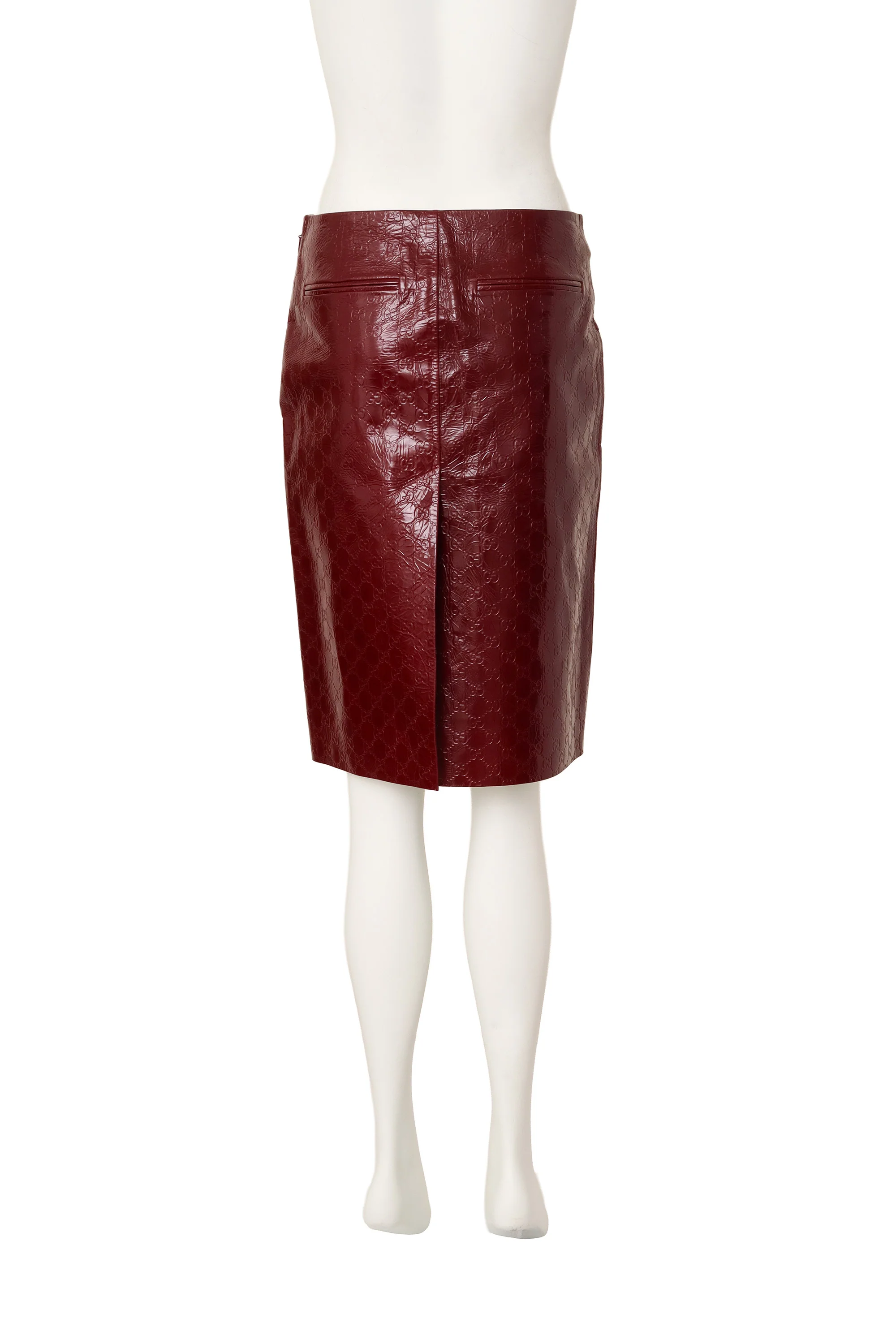 2024 F/W Debossed Leather Skirt - Image 5