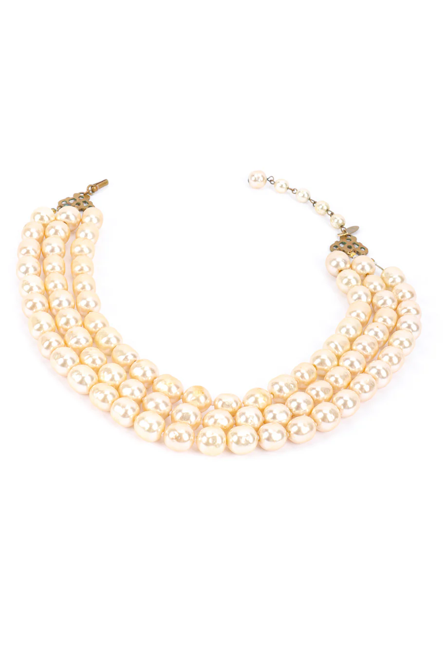 3-Strand Pearl Collar Necklace - Image 2