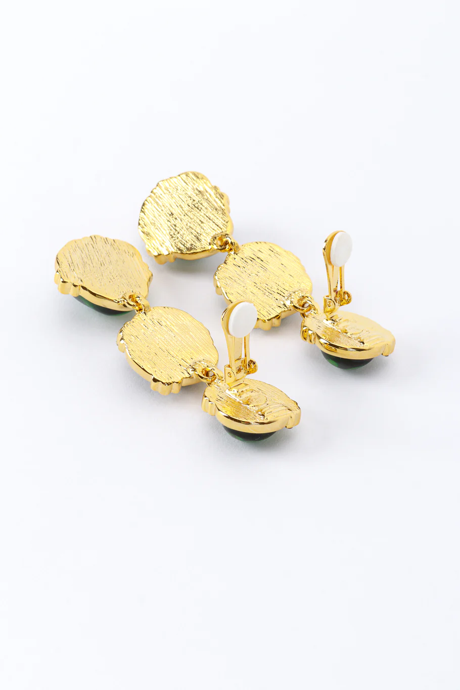 3-Tier Nugget Drop Earrings - Image 4