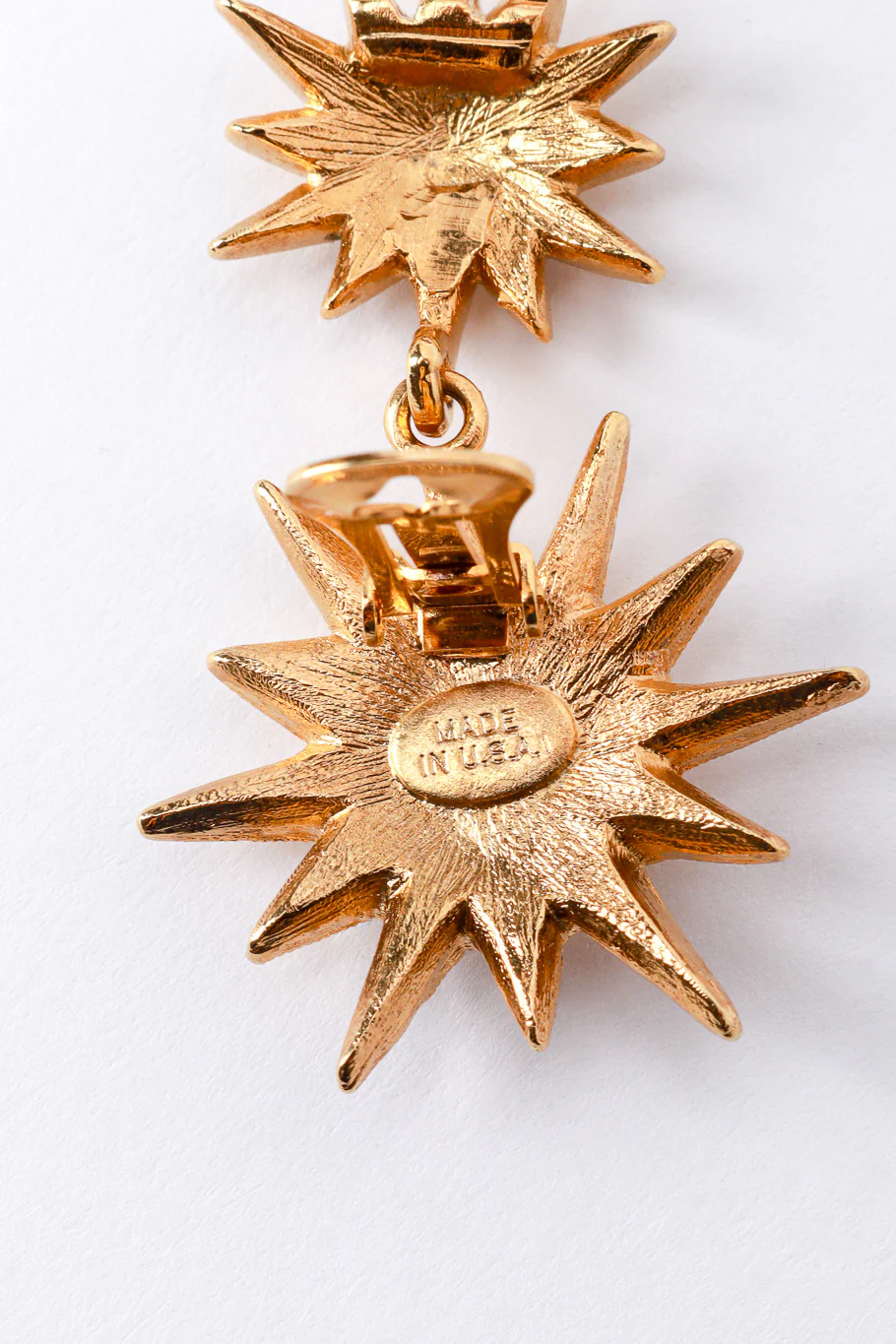 3-Tier Rhinestone Starburst Earrings - Image 5
