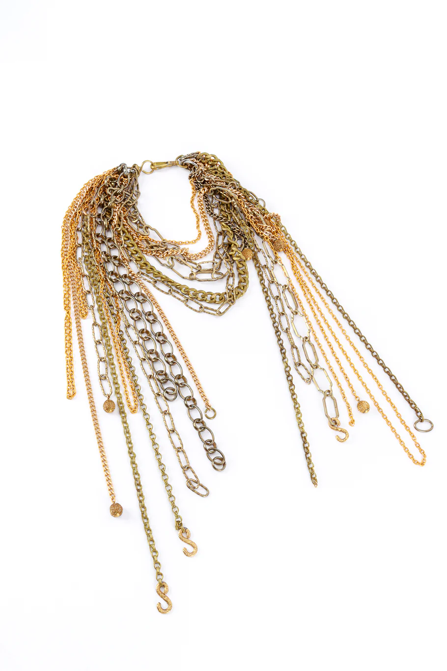 6-Strand Chain Statement Necklace - Image 3