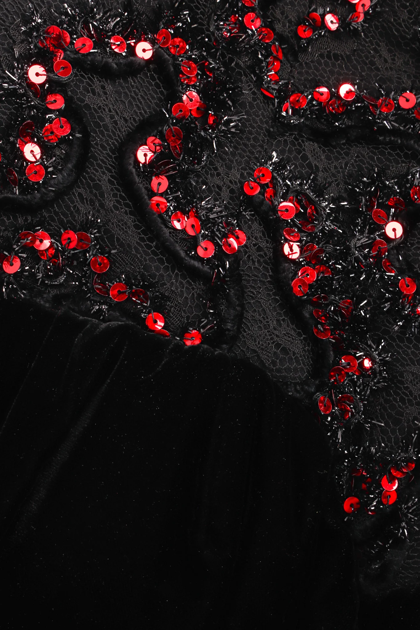Sweetheart Sequin Lace Velvet Gown - Image 13