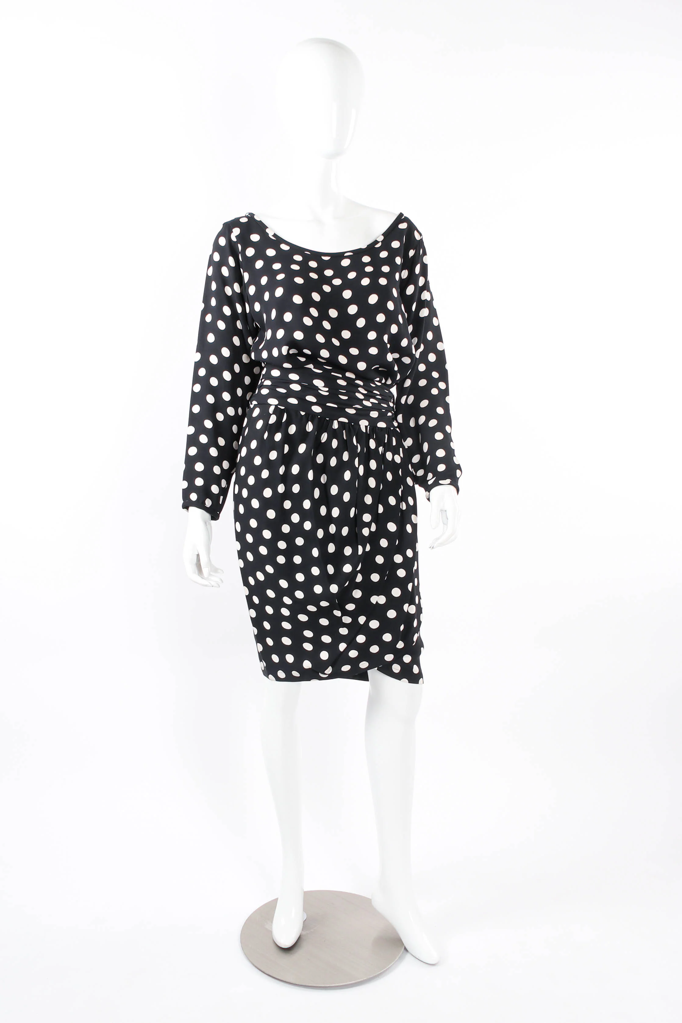 1981 S/S Polka Dot Shift Blouse & Skirt Set