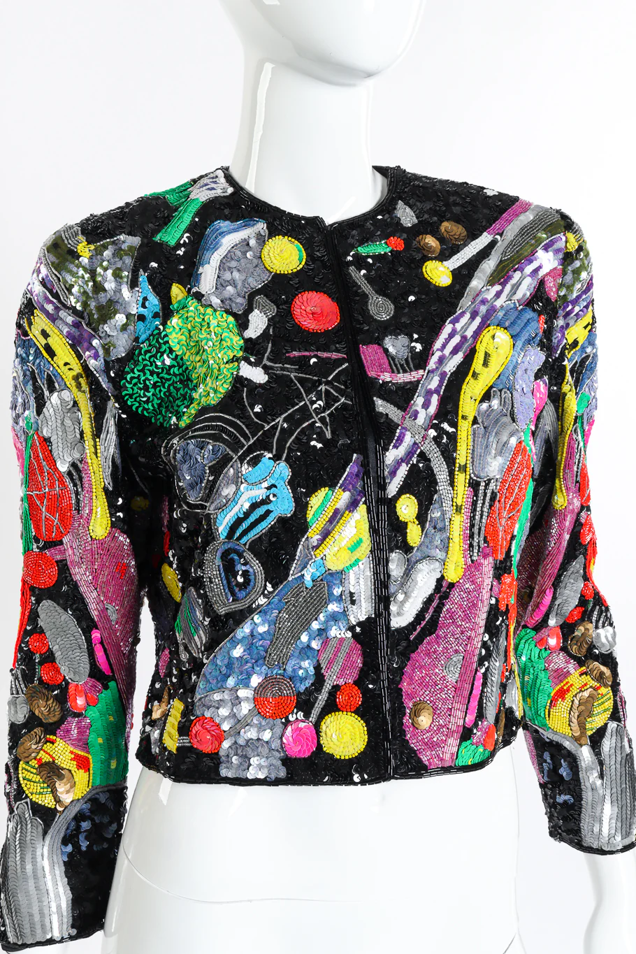 Abstract Beaded Jacket - Image 4