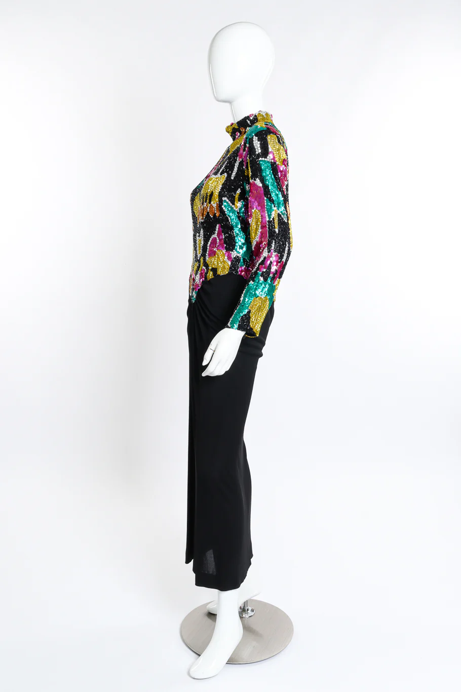 Abstract Beaded Top Gown - Image 3
