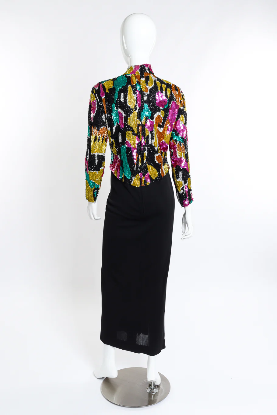 Abstract Beaded Top Gown - Image 4