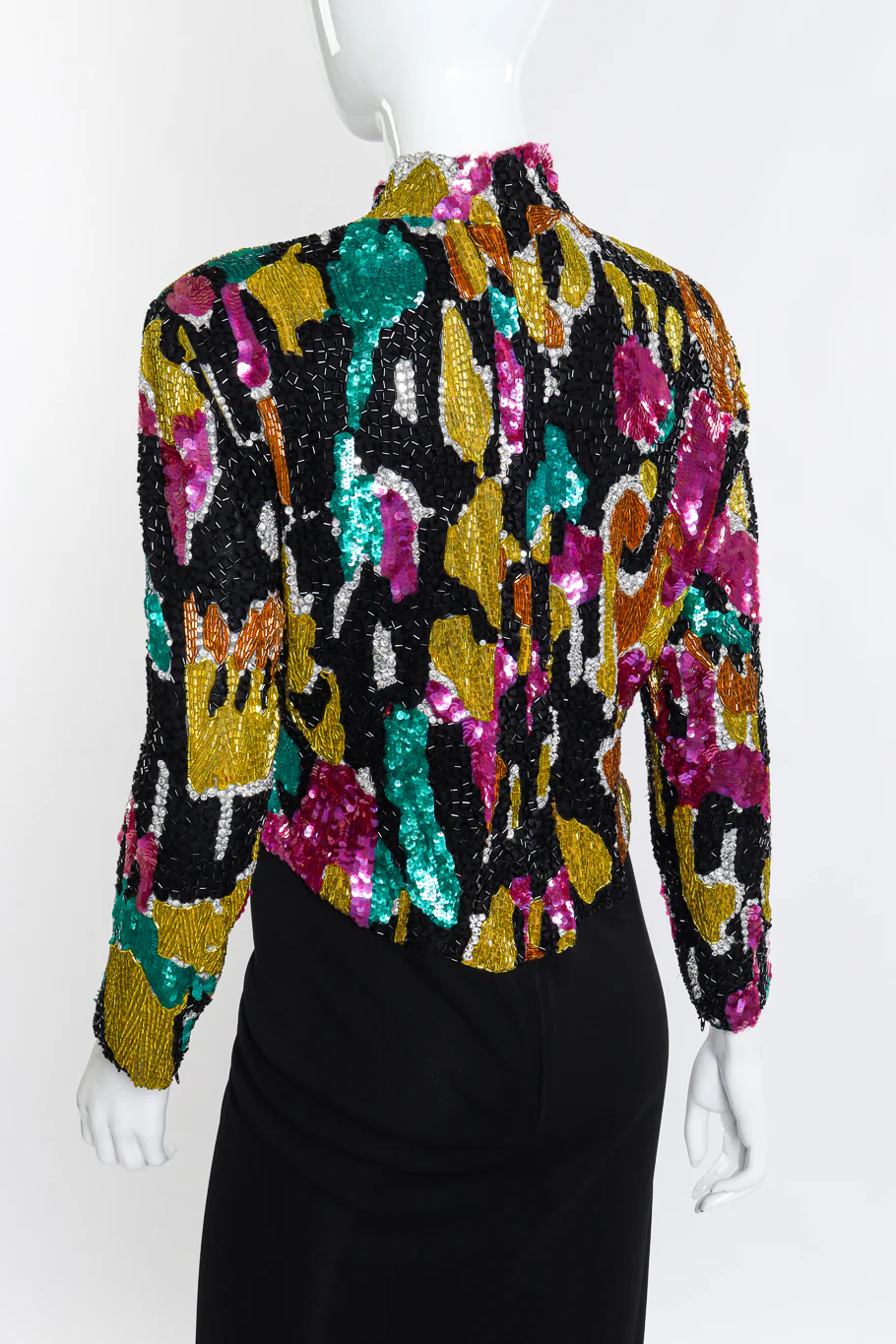 Abstract Beaded Top Gown - Image 6
