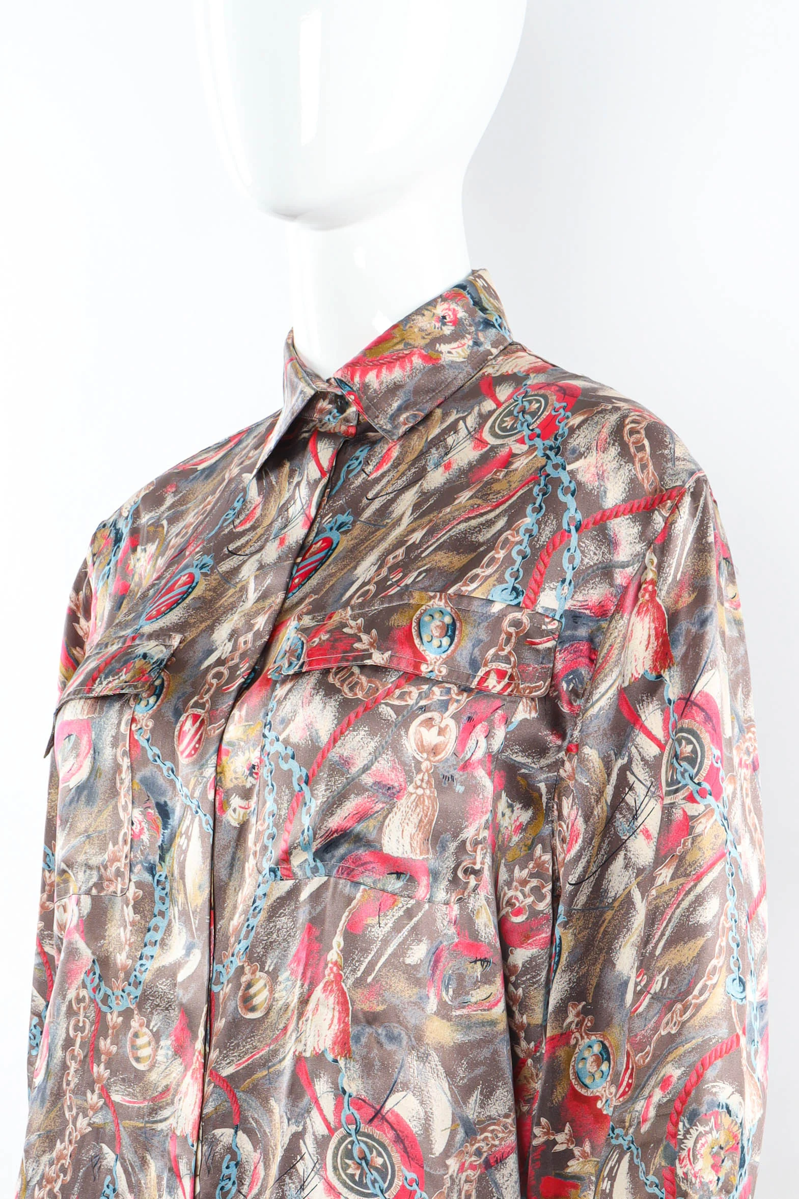 Abstract Chains & Strokes Blouse - Image 2