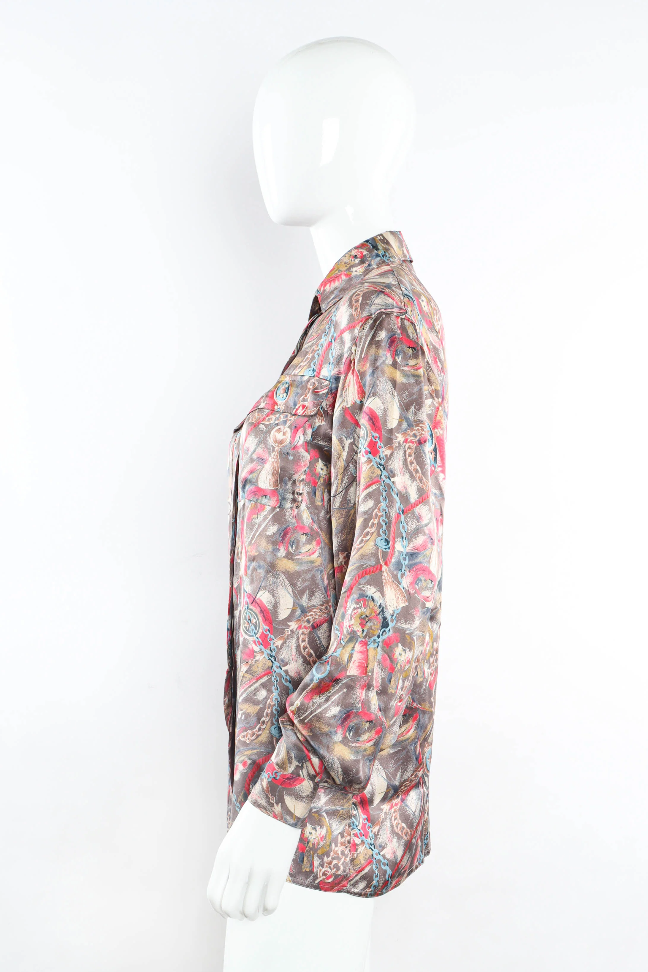 Abstract Chains & Strokes Blouse - Image 4