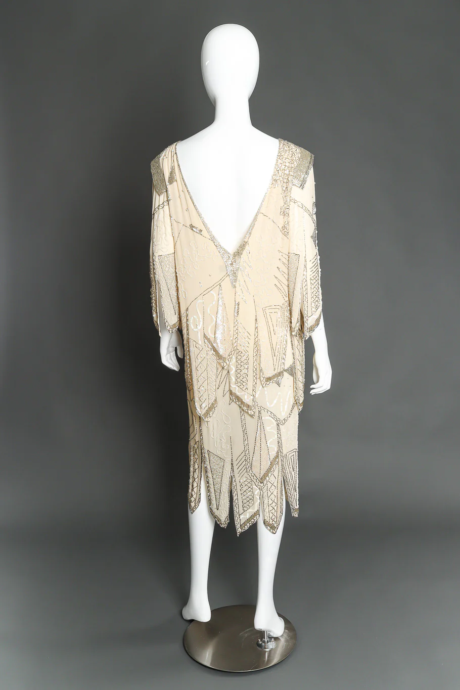 Abstract Deco Beaded Shift Dress - Image 3