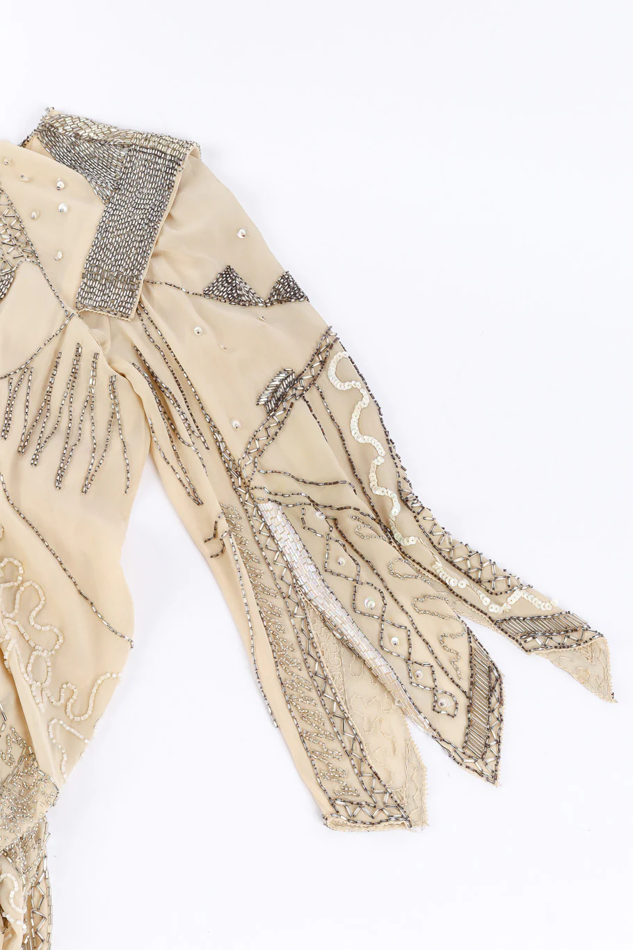 Abstract Deco Beaded Shift Dress - Image 6