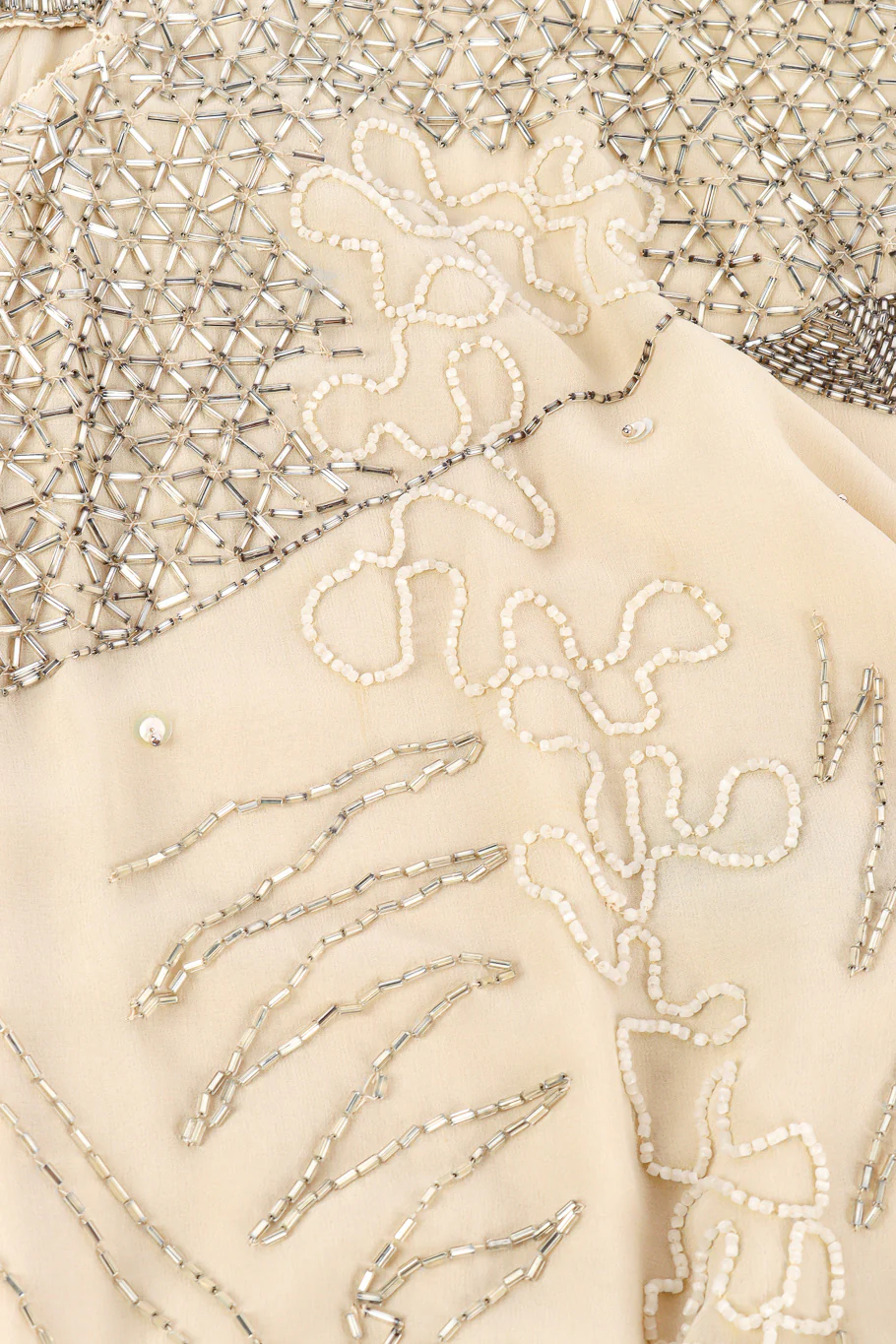 Abstract Deco Beaded Shift Dress - Image 7
