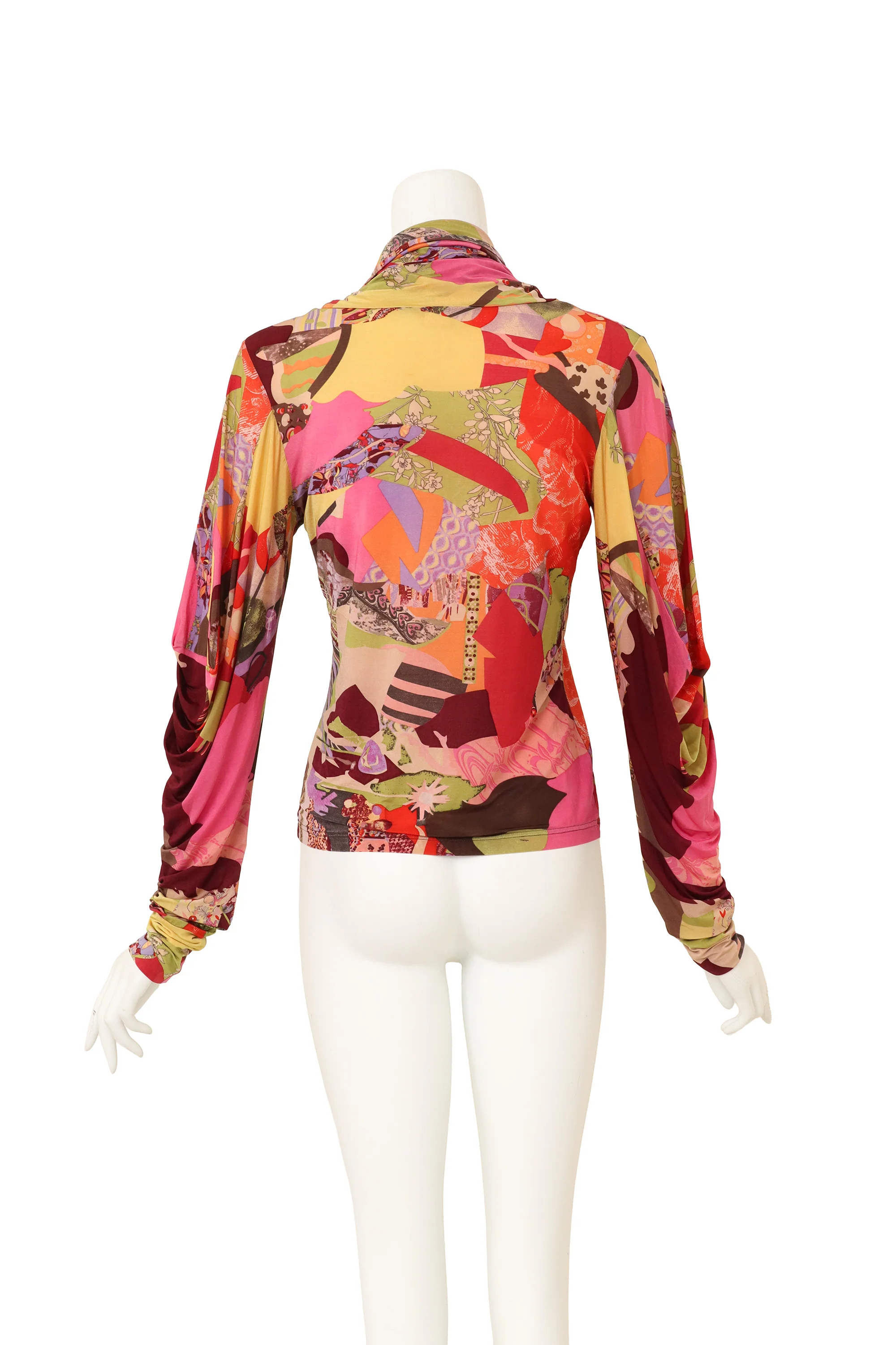 Abstract Draped Cowl Top - Image 5