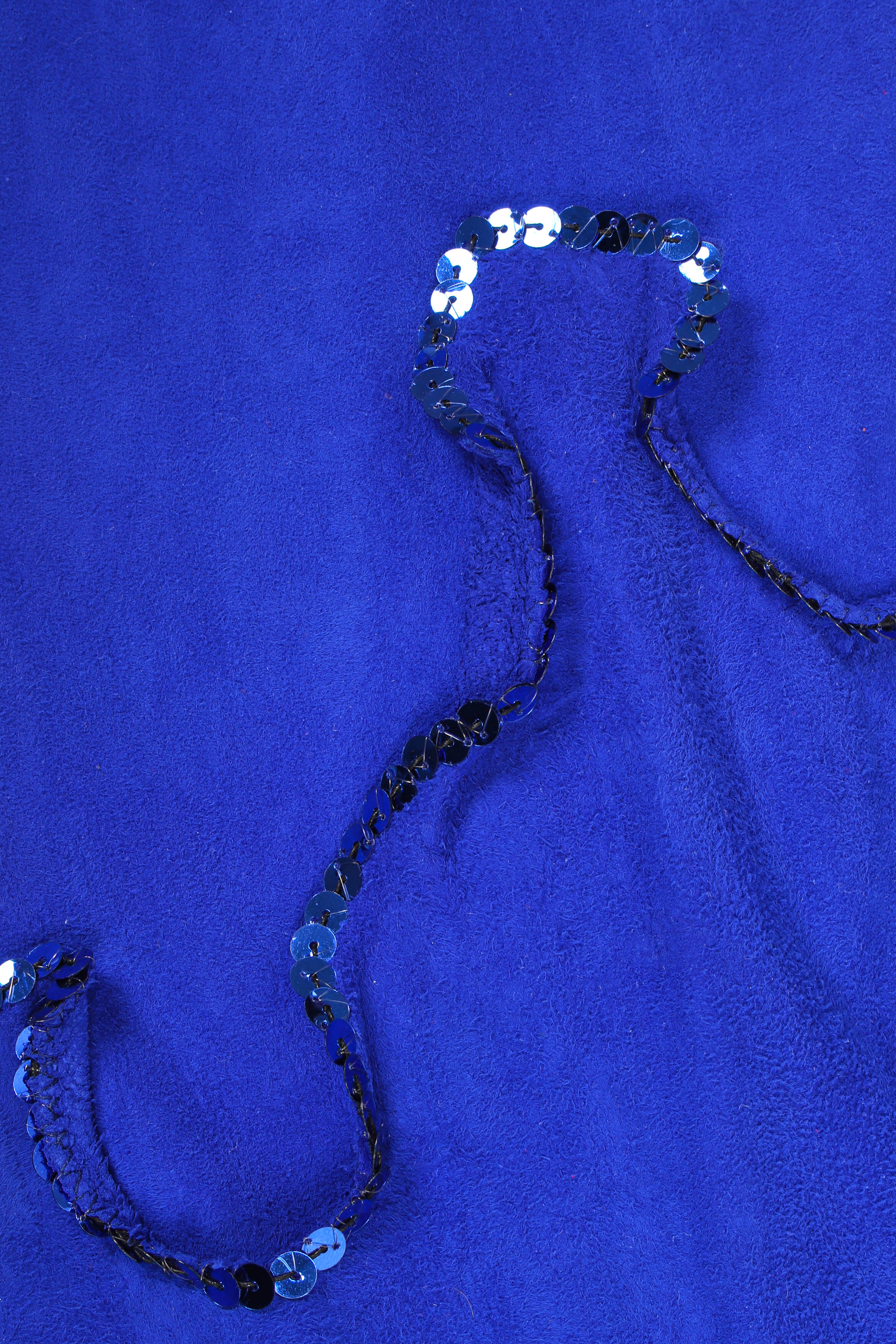 Signed Goddess Print Suede Dress - Image 10