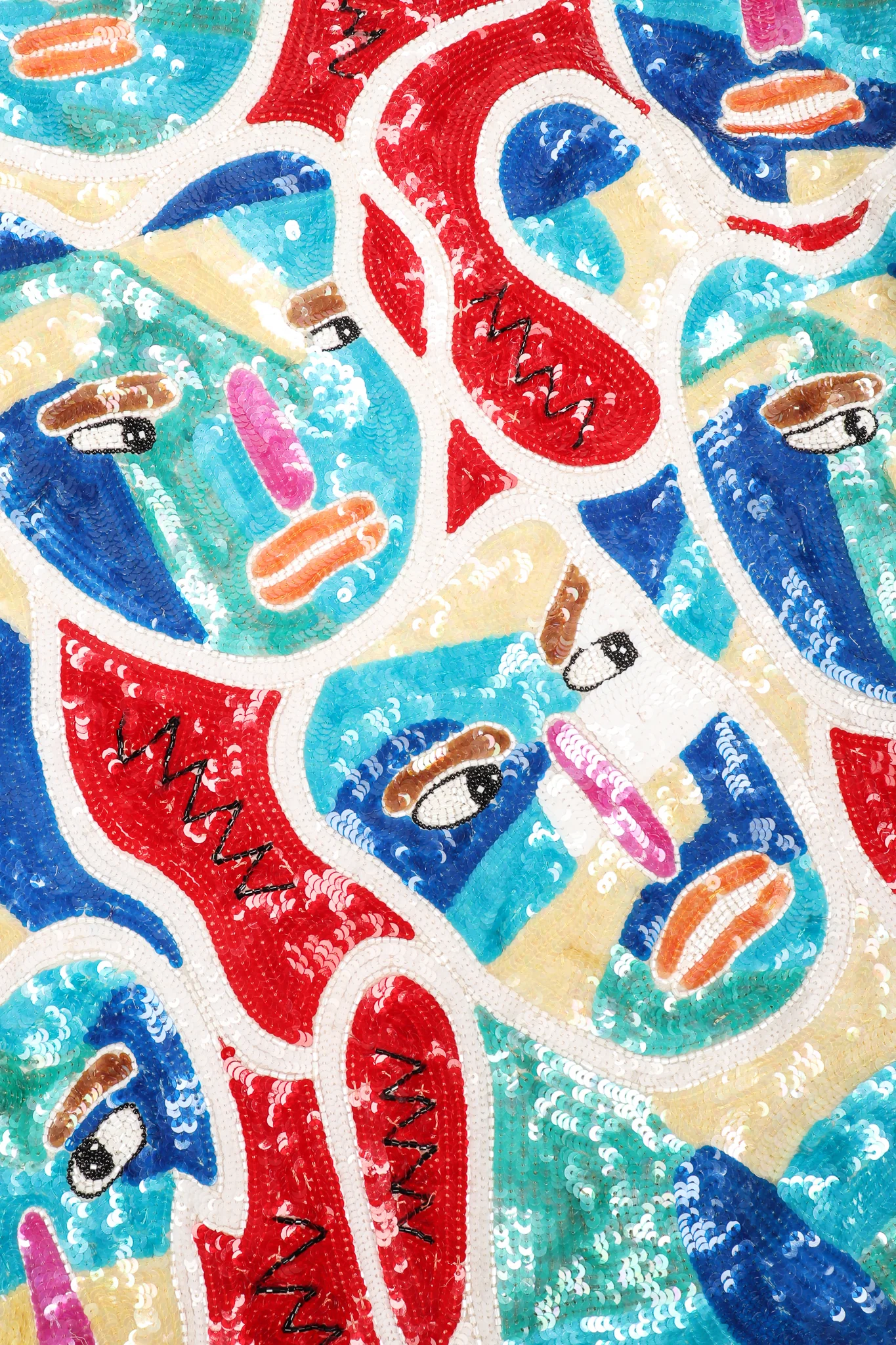 Abstract Faces Dolman Tunic - Image 12
