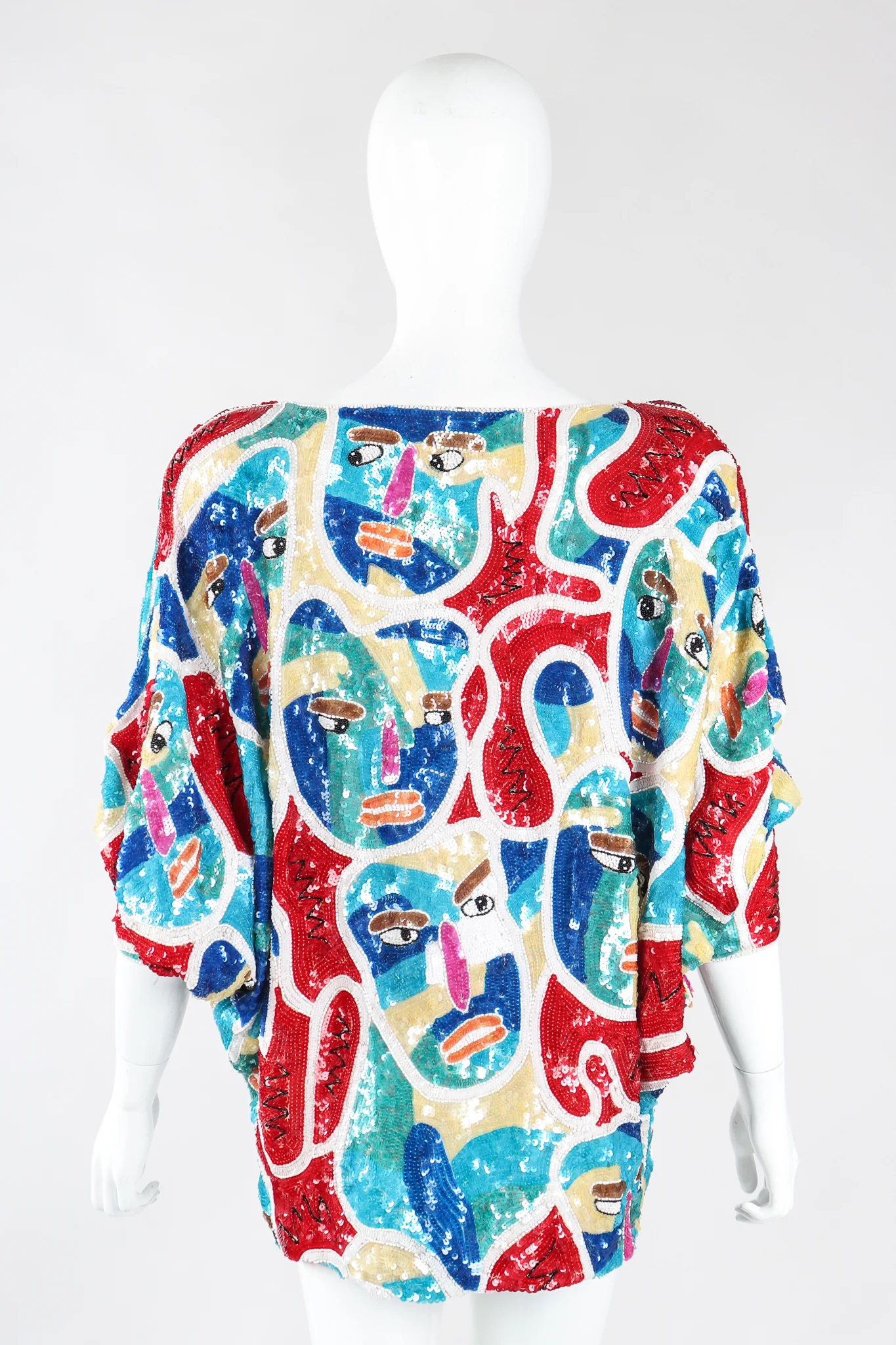 Abstract Faces Dolman Tunic - Image 9