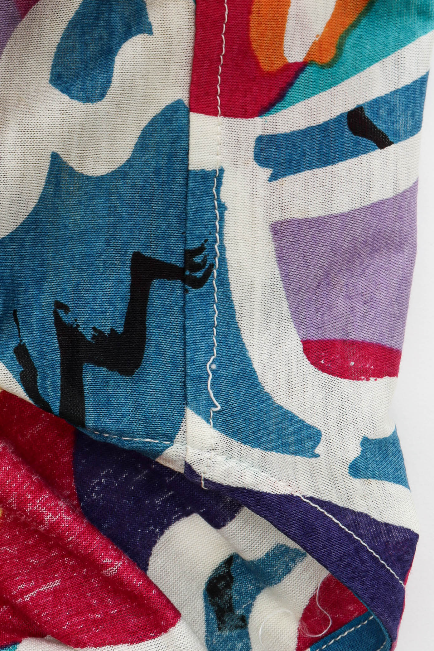 Abstract Face Print Dress - Image 9