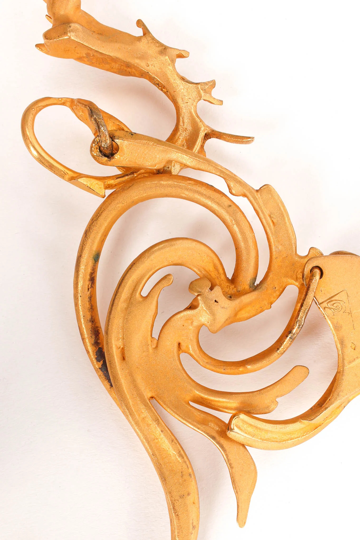 1989 Abstract Flame Sculpture Necklace - Image 14
