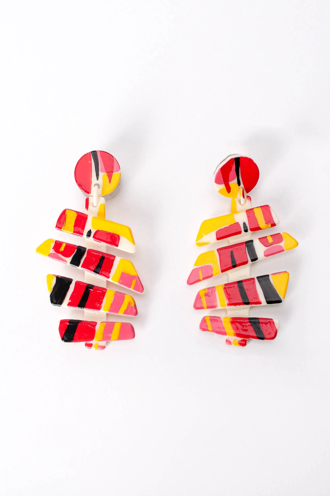 Abstract Fishbone Earrings