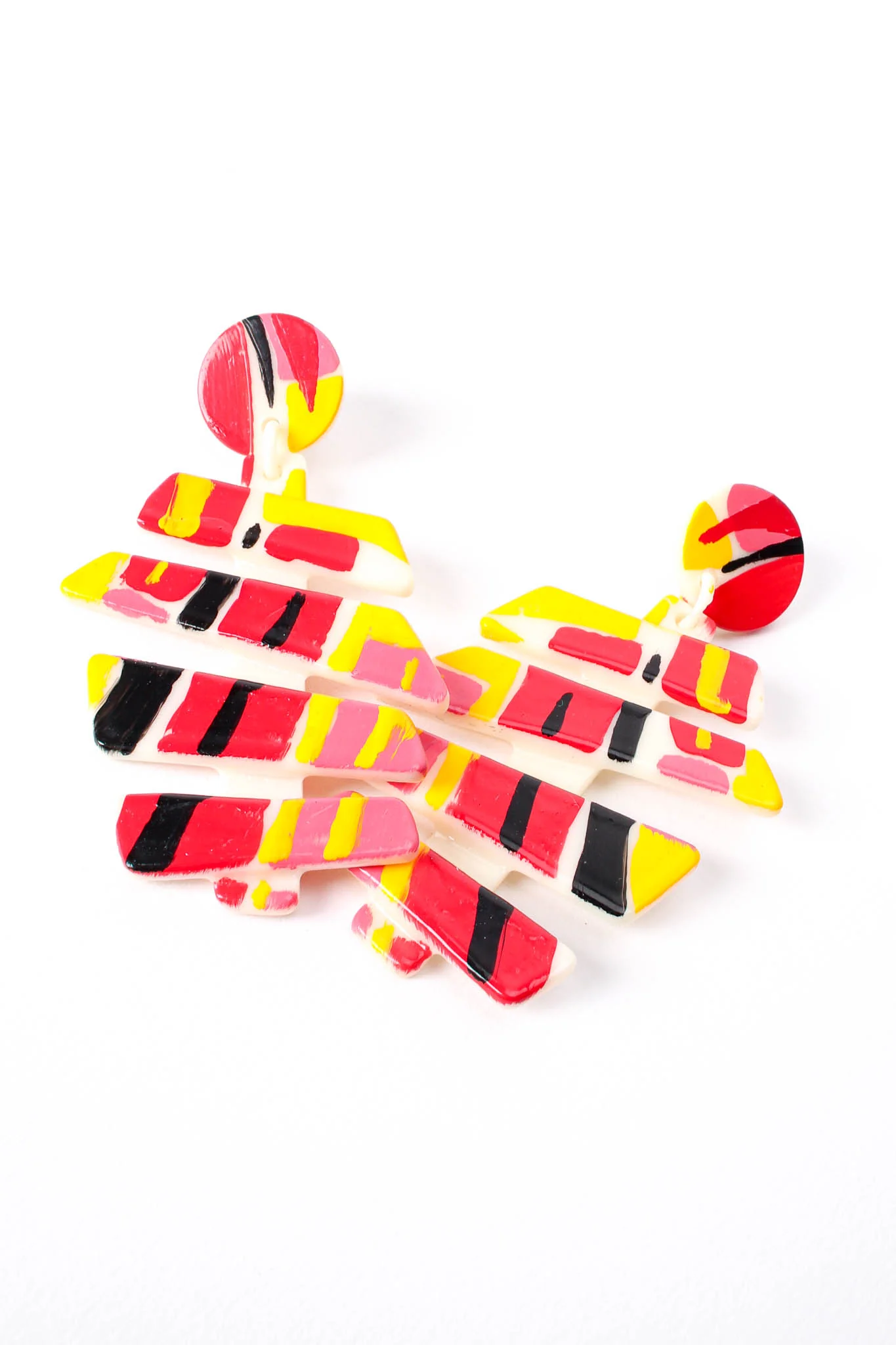 Abstract Fishbone Earrings - Image 2