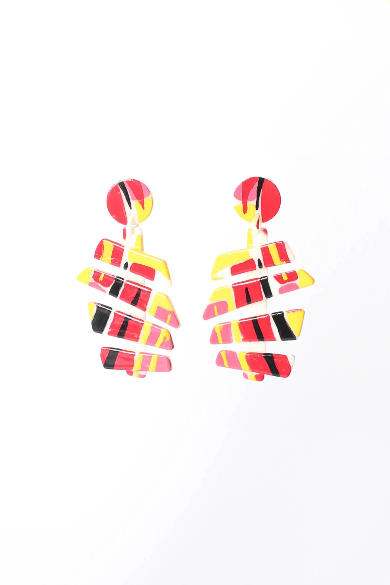 Abstract Fishbone Earrings - Image 3