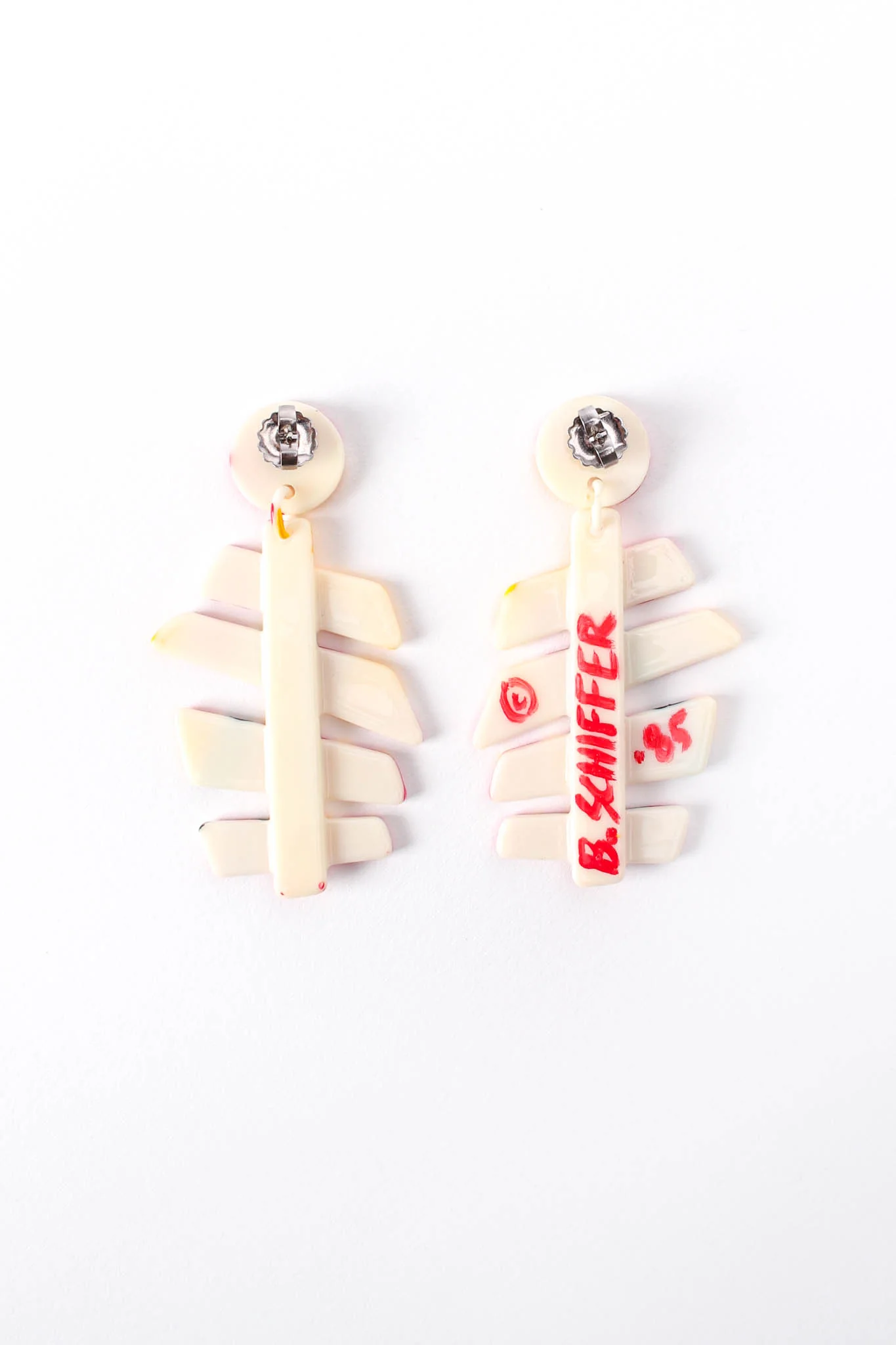 Abstract Fishbone Earrings - Image 5