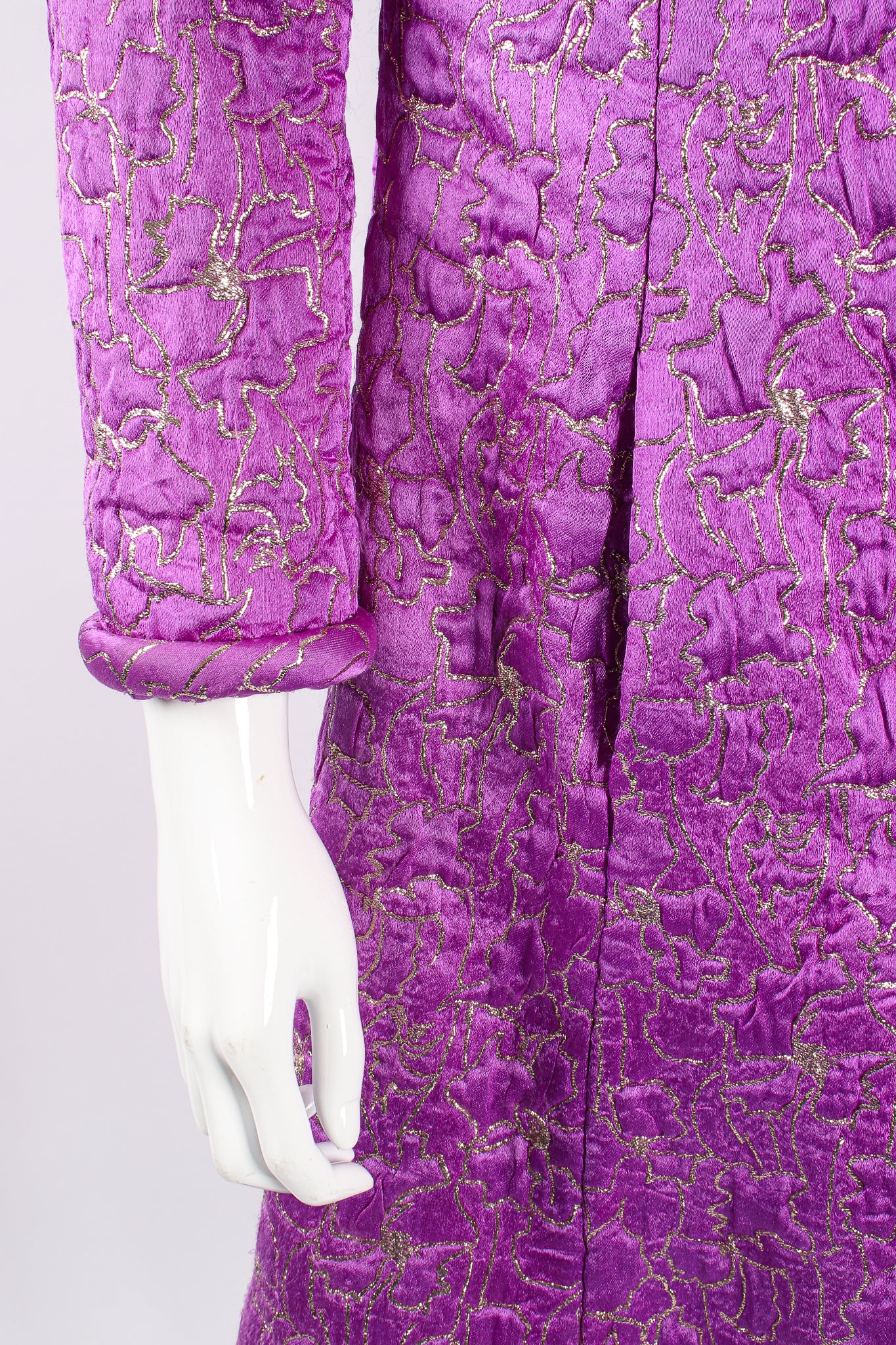 Abstract Floral Brocade Coat - Image 13