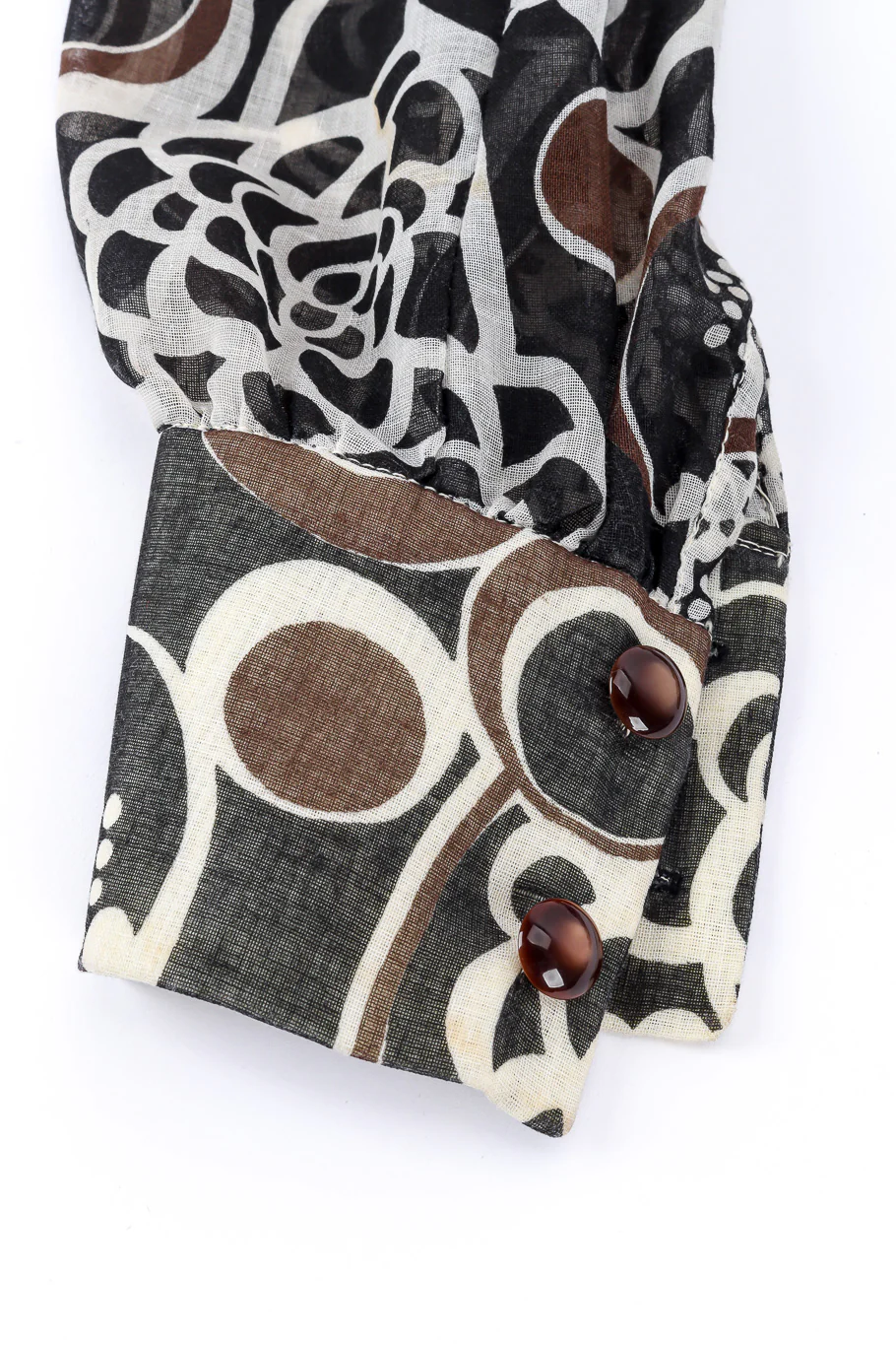 Abstract Floral Dot Print Blouse & Skirt Set - Image 15