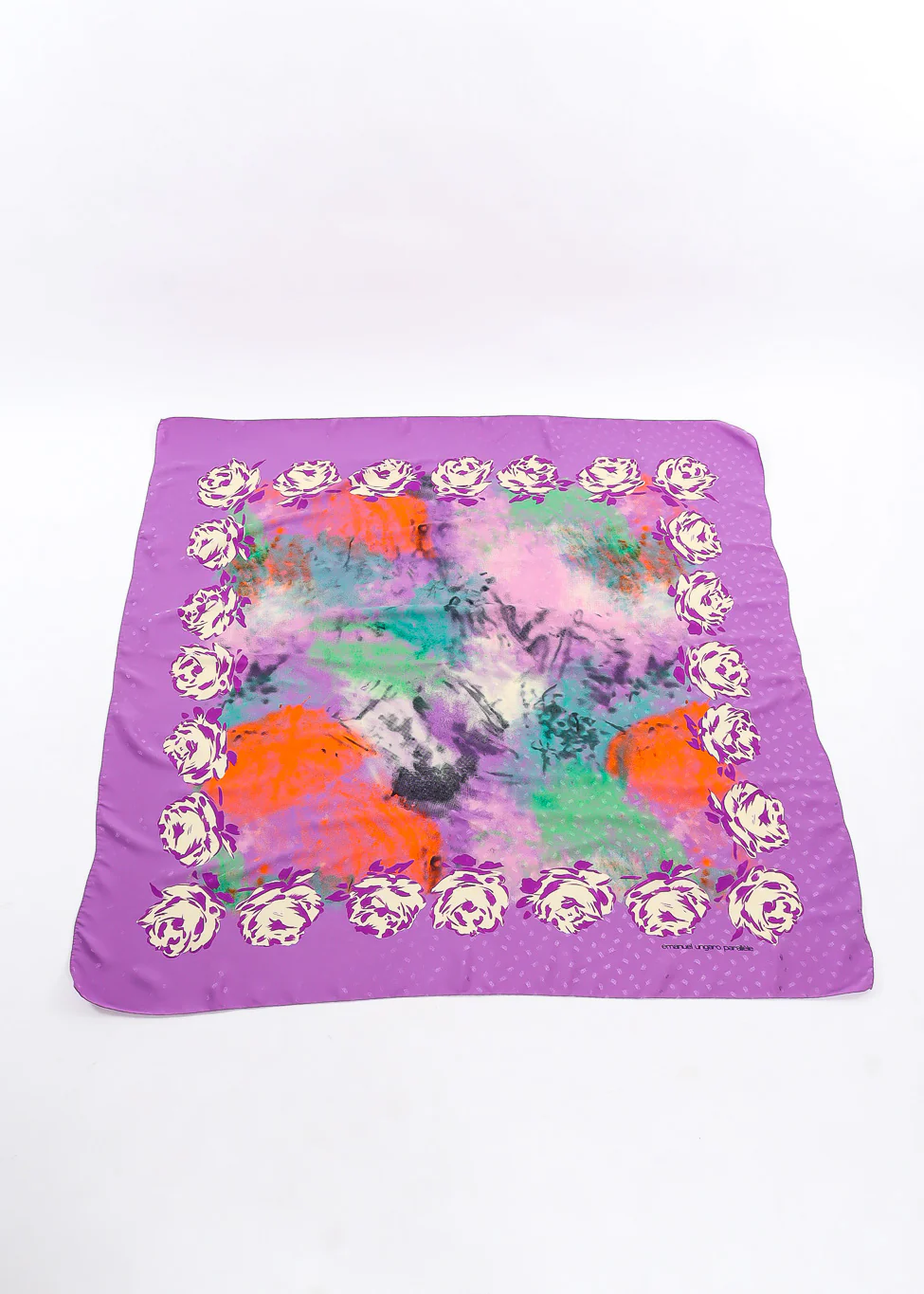 Abstract Floral Silk Scarf - Image 3