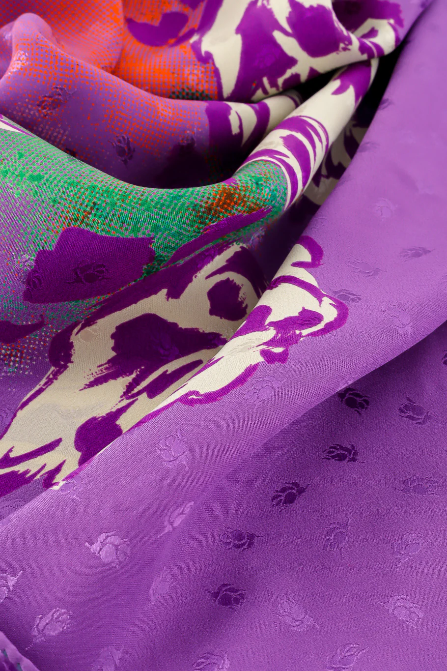 Abstract Floral Silk Scarf - Image 7